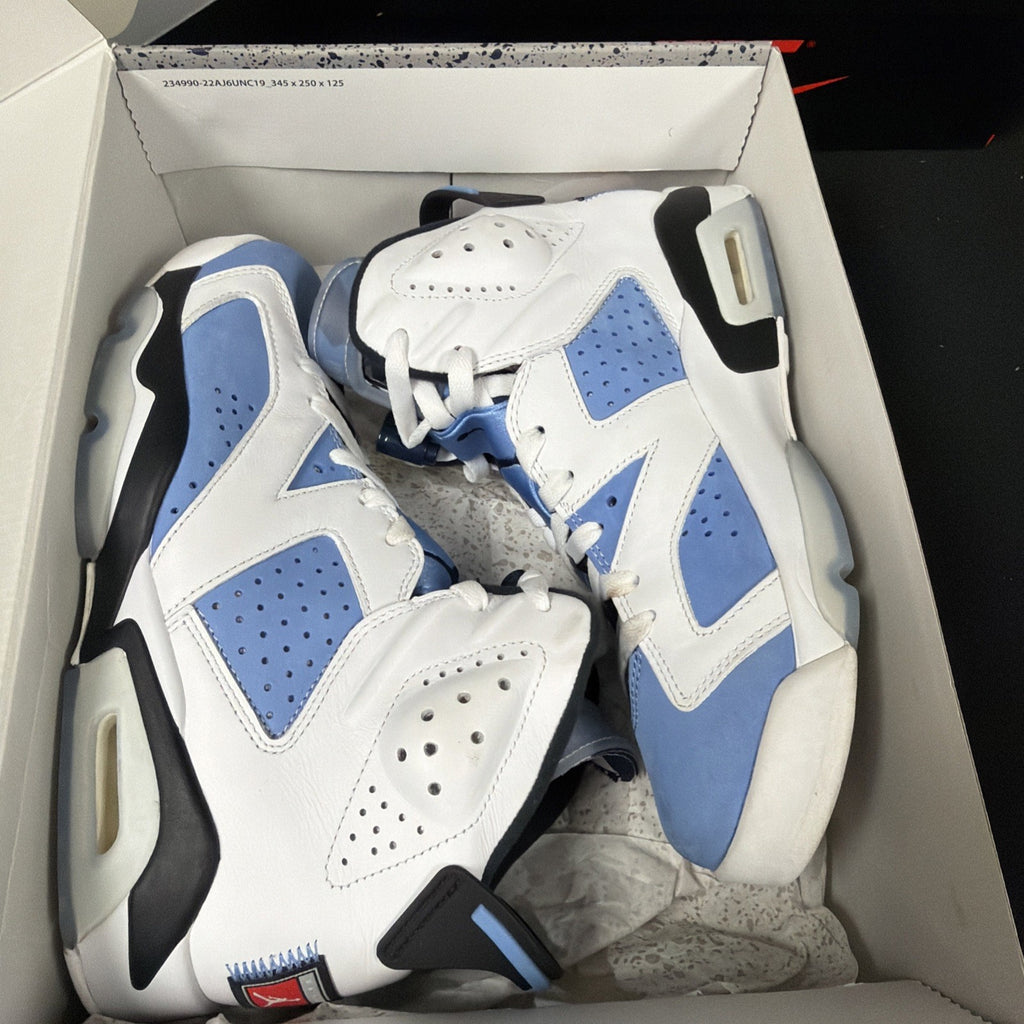 Nike Air Jordan 6 Retro University Blue White Black Men’s Size 9 CT8529 410