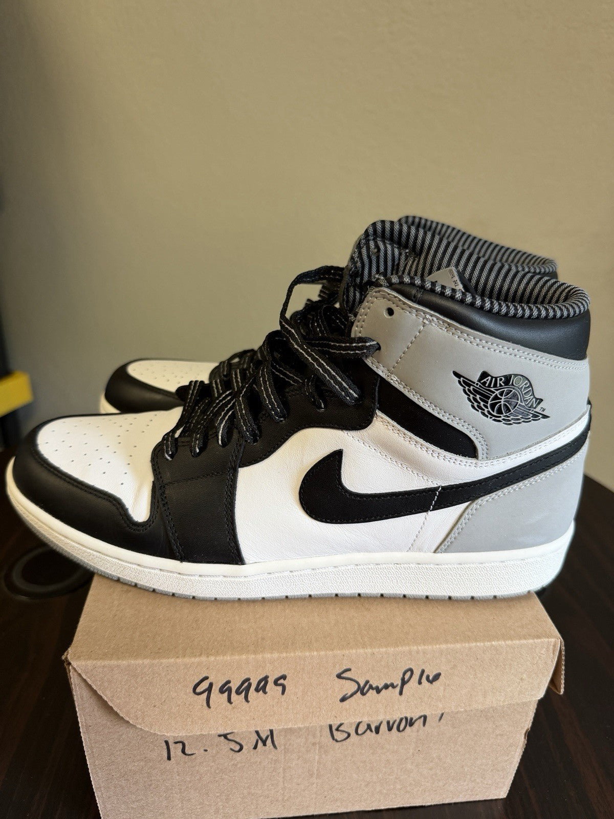 Nike Air Jordan 1 Retro High OG Barons Sample Size 12.5 Rare Promo 555088-104