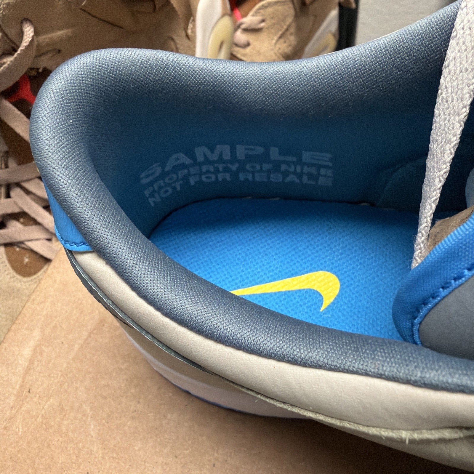 1/5 Sample Nike Dunk Low Very Rare NYX Vivid Blue / Grey Pavement Mens 2008