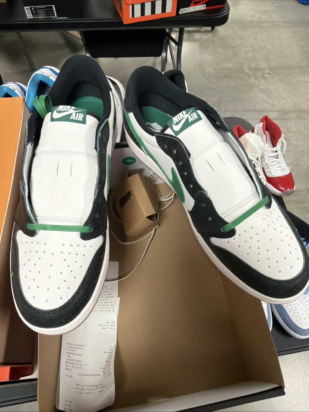Jordan Air Jordan 1 Retro Low OG 'Phantom and Pine Green' (Black)