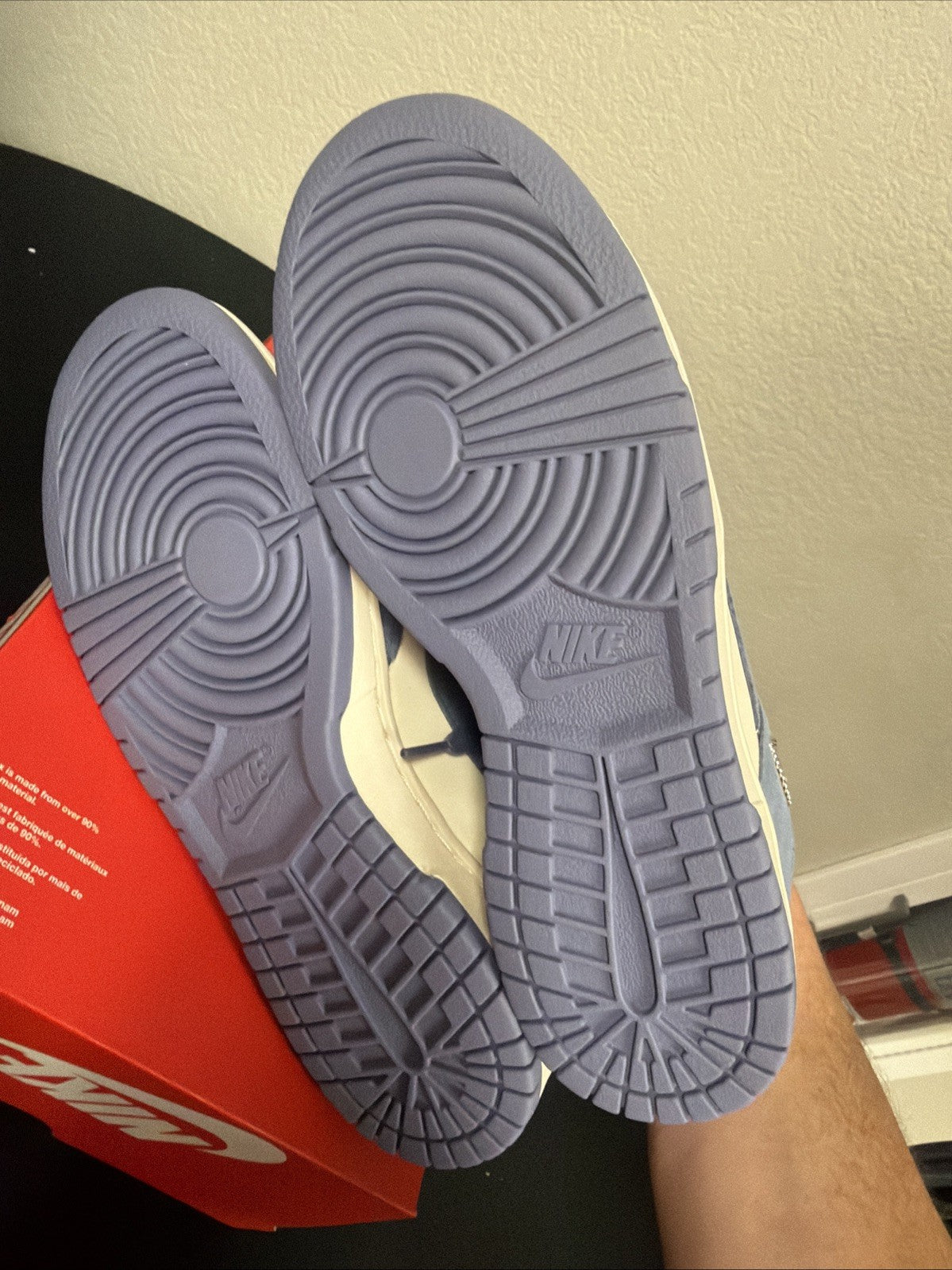 Size 8.5 - Nike Dunk Low Mini Swoosh - World Indigo W
