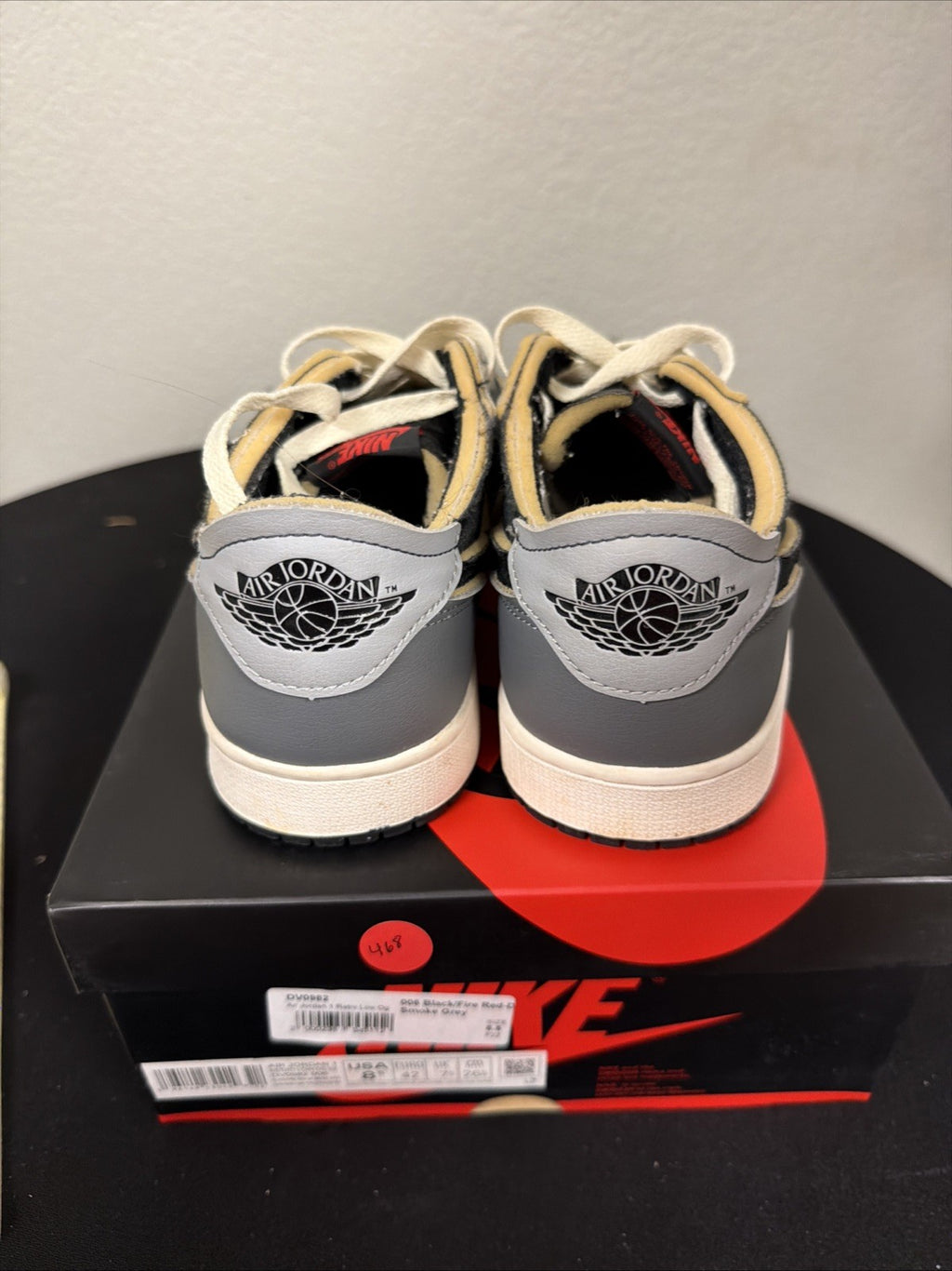 Nike Air Jordan 1 Retro Low OG EX DV0982-006 Black Smoke Grey Men's Sneaker
