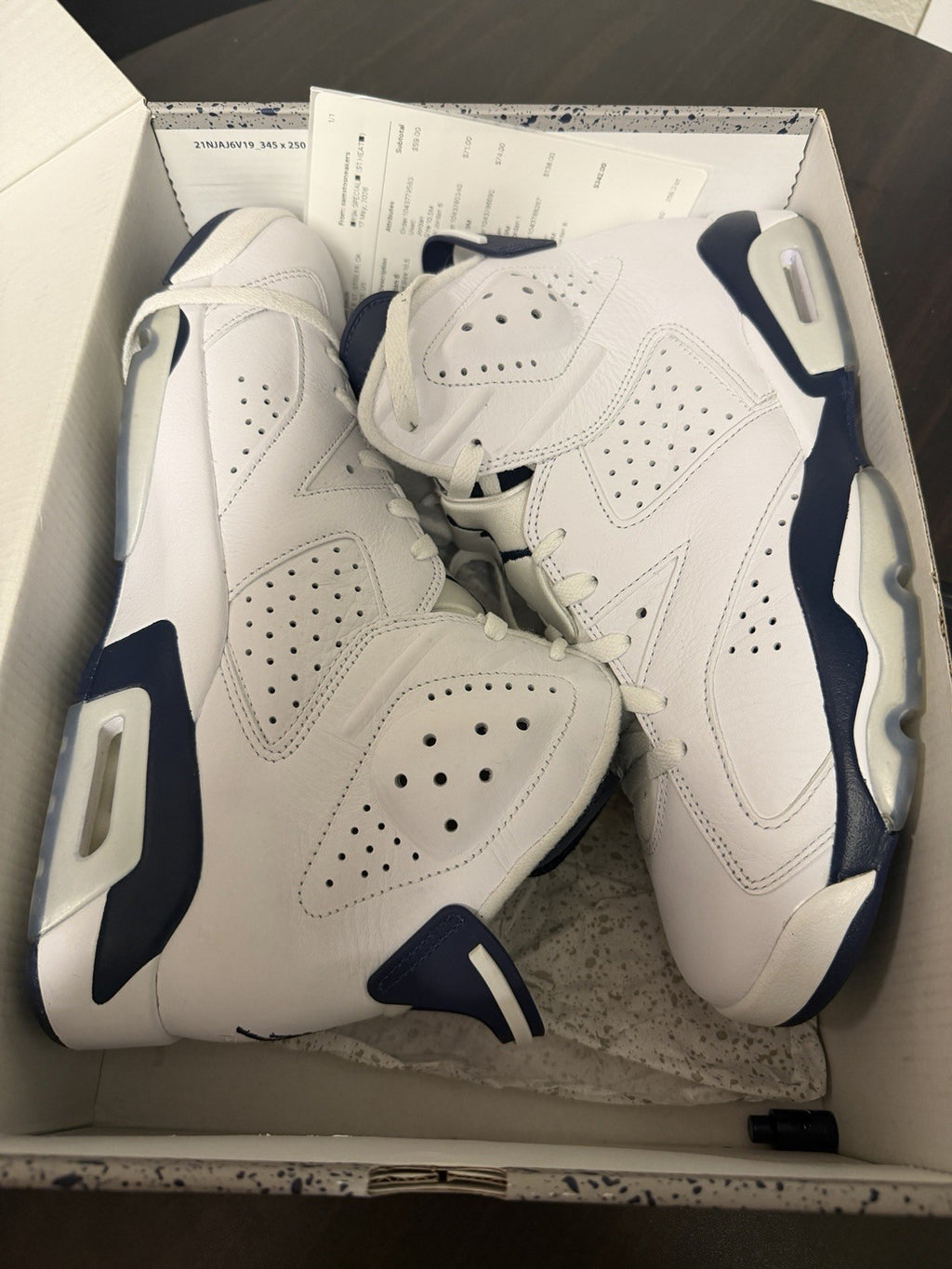 Nike Air Jordan 6 Retro Midnight Navy Sneakers CT8529-141 Mens Size 10.5