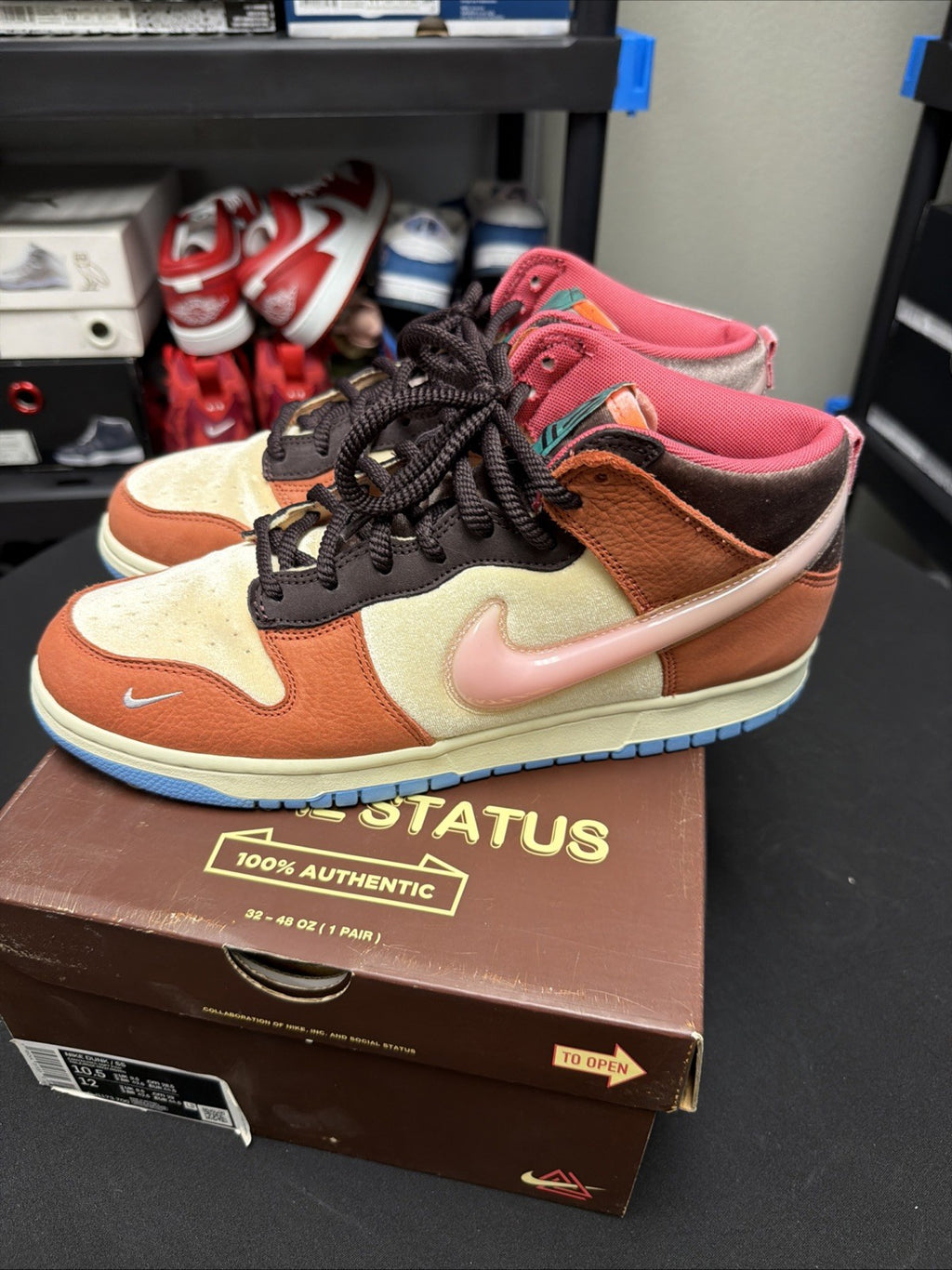 Size 10.5 - Nike Social Status x Dunk Mid Chocolate Milk