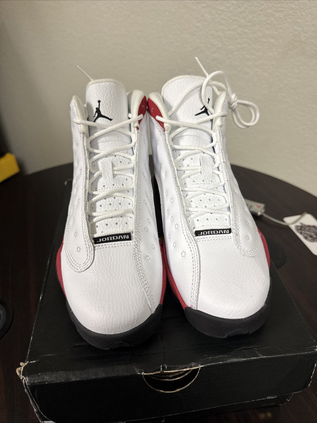 Size 5y - AIR JORDAN 13 RETRO WHITE/BLACK-TRUE RED