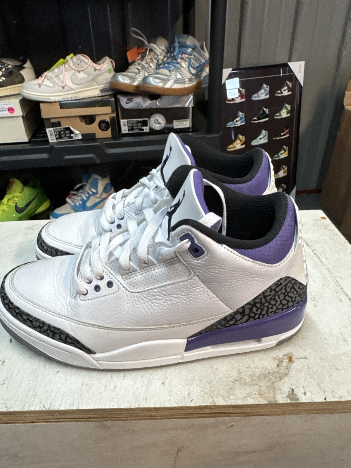 Mens Size 9 - Nike Jordan 3 Retro Mid Dark Iris | Worn Once - Replacement Box