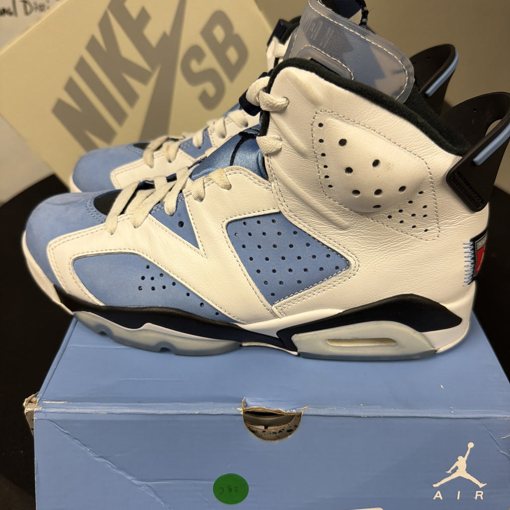 Nike Air Jordan 6 Retro University Blue White Black Men’s Size 9 CT8529 410