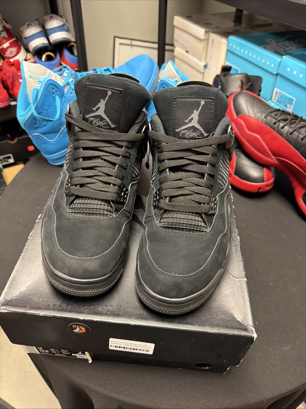 Size 12 - Jordan 4 Retro Mid Black Cat
