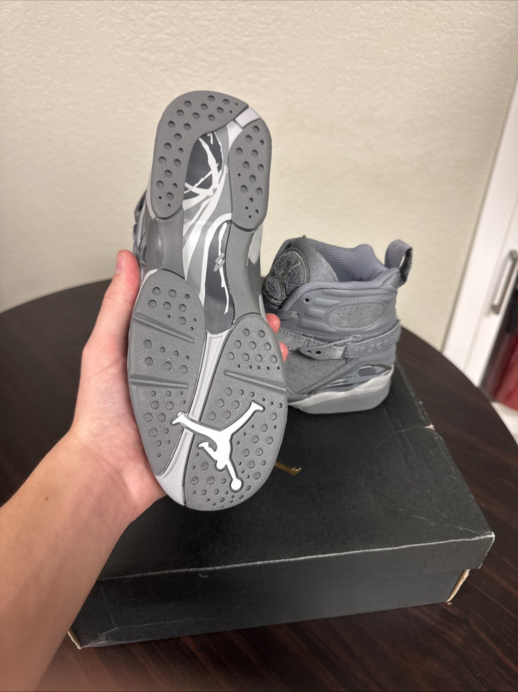Size 5Y - Nike Air Jordan 8 Retro GS Cool Grey