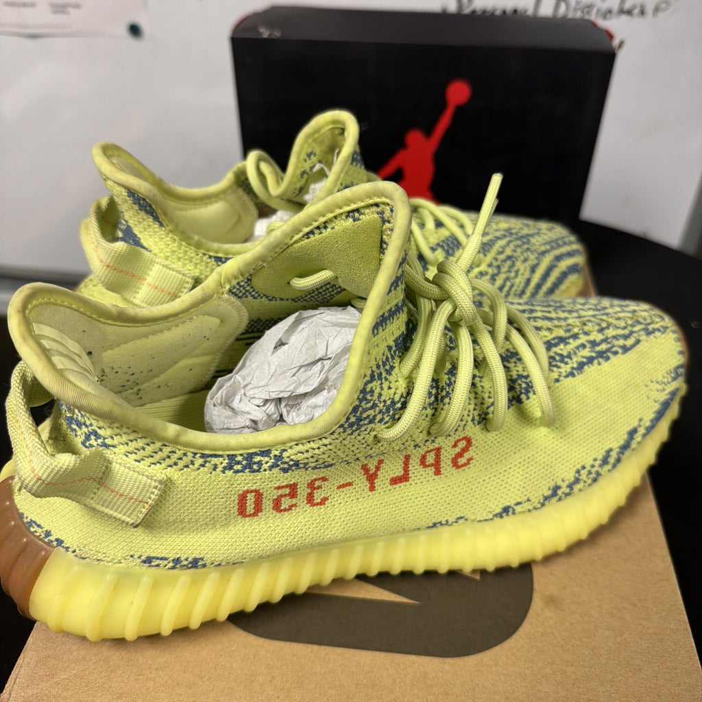 Size 10 adidas Yeezy Boost 350 V2 Low Semi Frozen Yellow Sneaker Brand New
