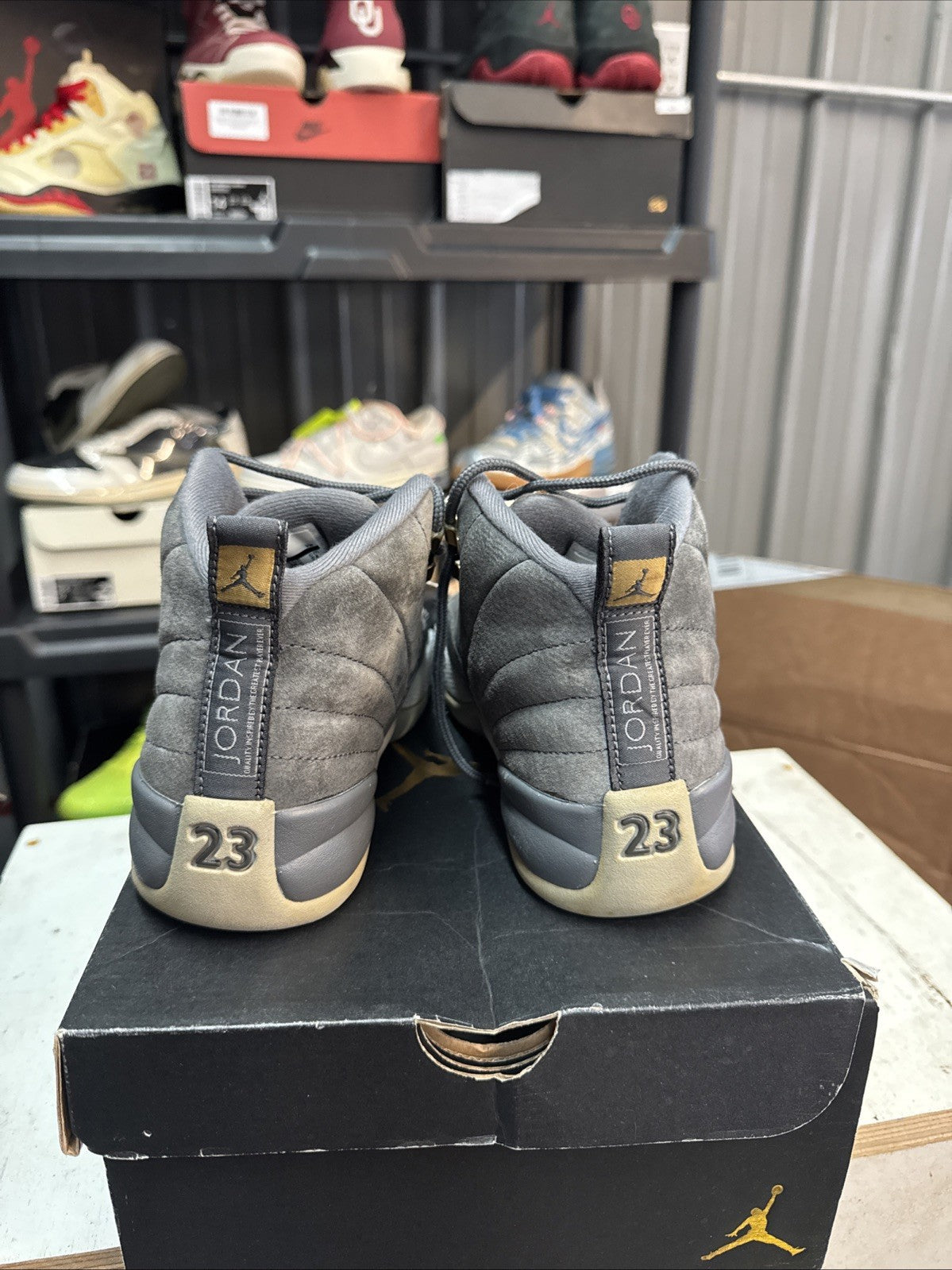 Size 6y - Nike Air Jordan 12 XII Retro GS Grey Wolf/Gold