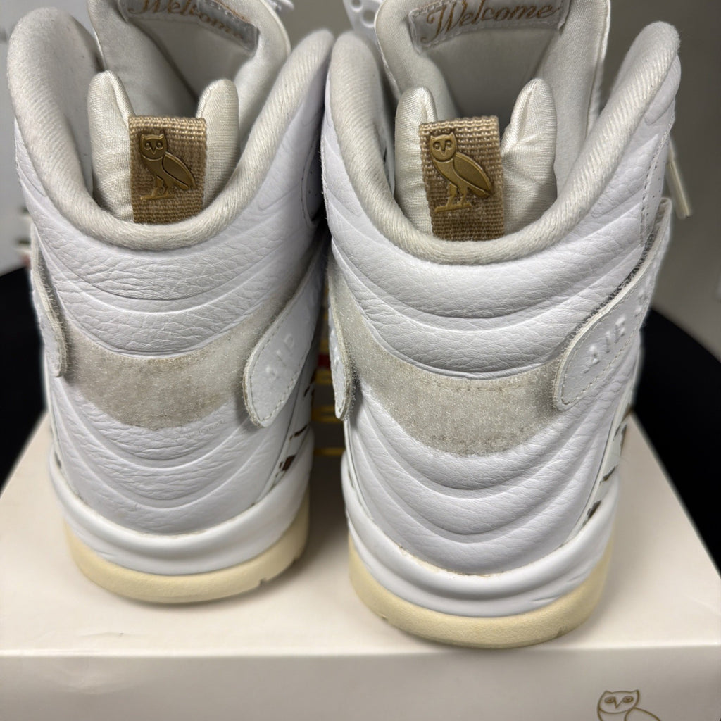 Size 13 - OVO x Air Jordan 8 Retro White