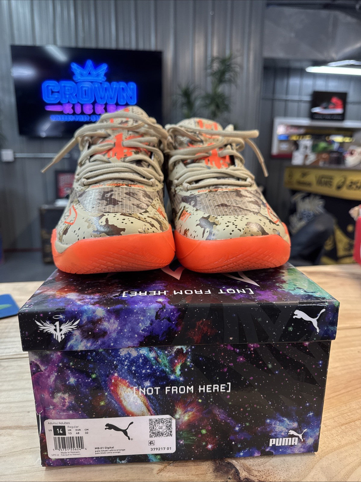 Size 14 - PUMA MELO MB.01 Digital Camo | Wore Once