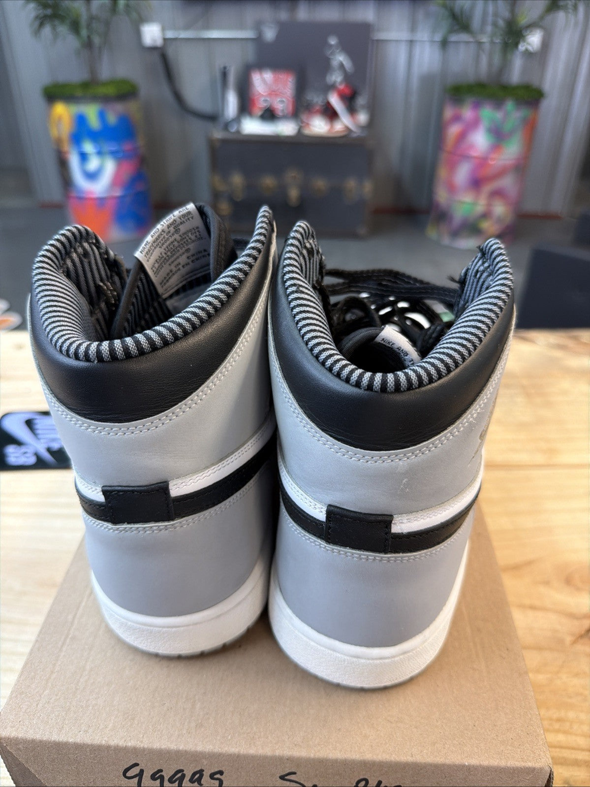 Jordan 1 Retro High OG Barons Mens 12.5 White Black Shoes Sneakers SAMPLE. RARE