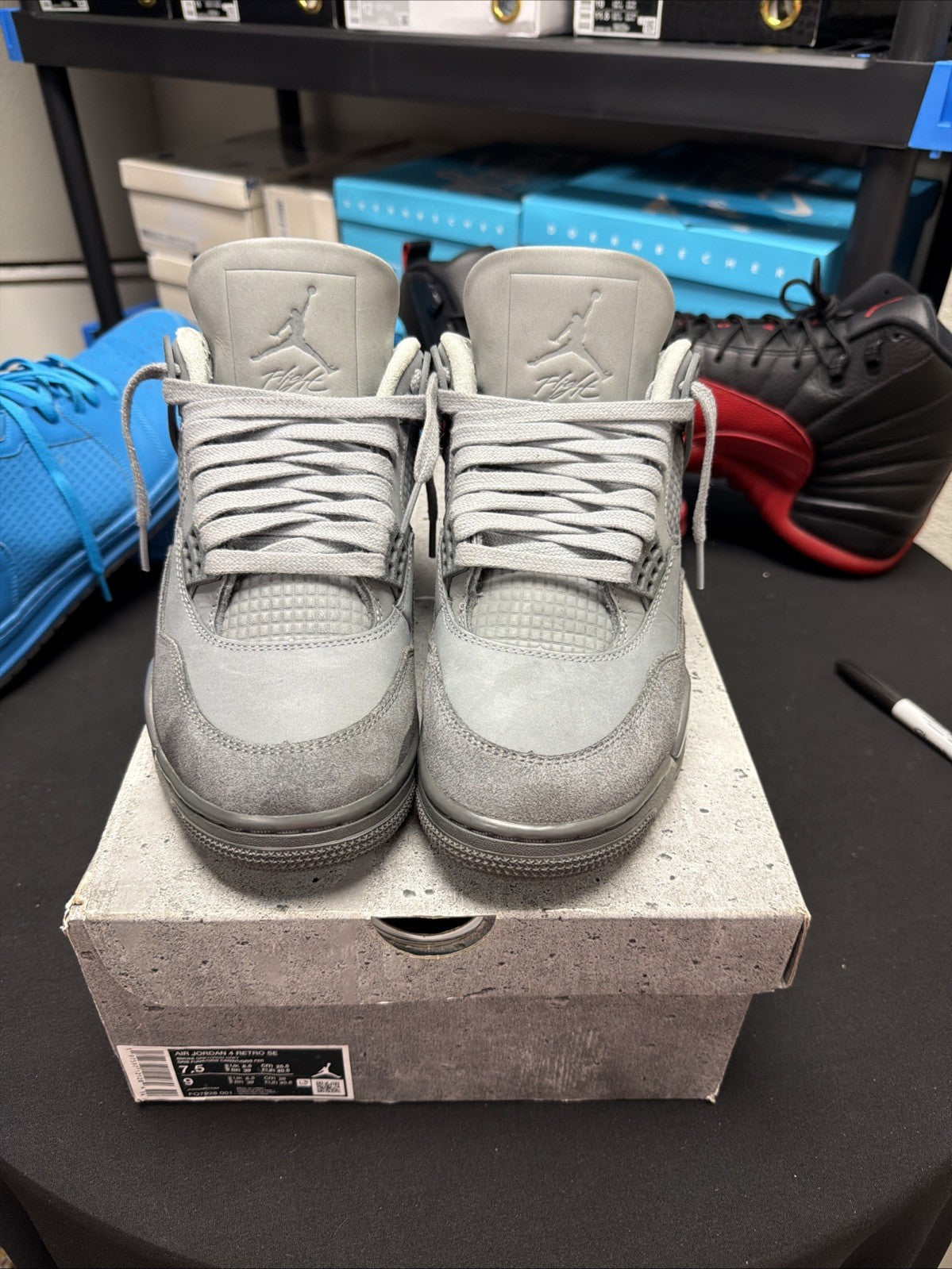 Size 7.5- Air Jordan 4 Retro SE Wet Cement