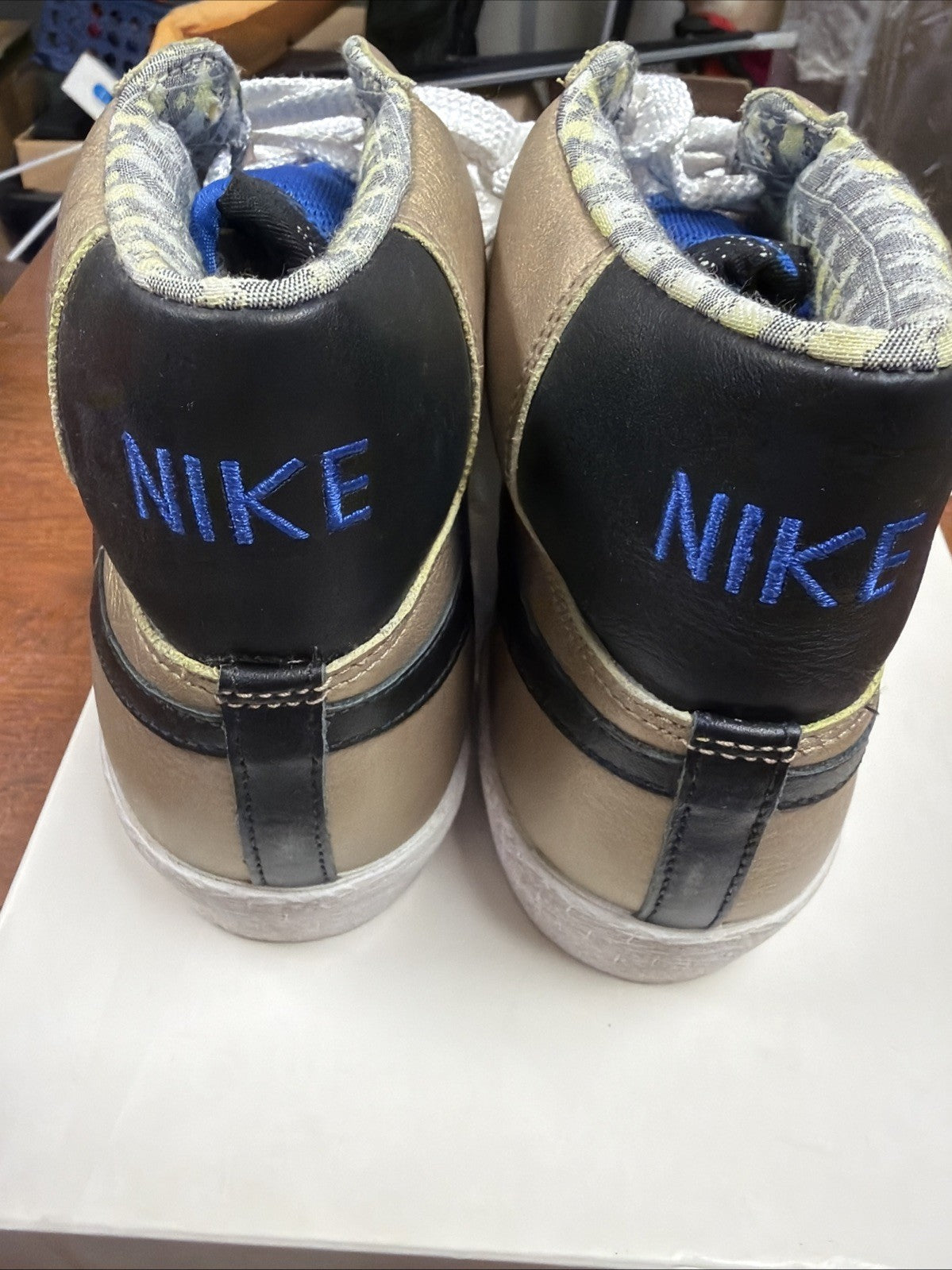 Nike Mens Blazer High Premium 316397-901 Gold Shoes Sneakers Size 13