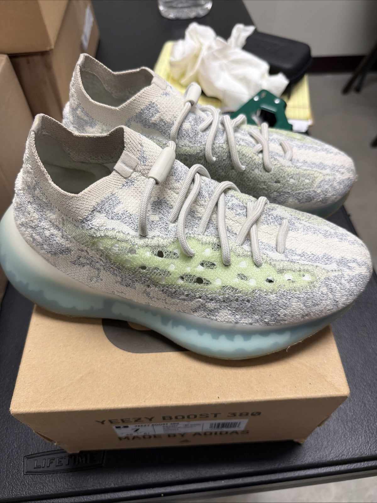 Size 7 - Adidas Yeezy Boost 380 Alien Blue. Brand New with Box. GW0304