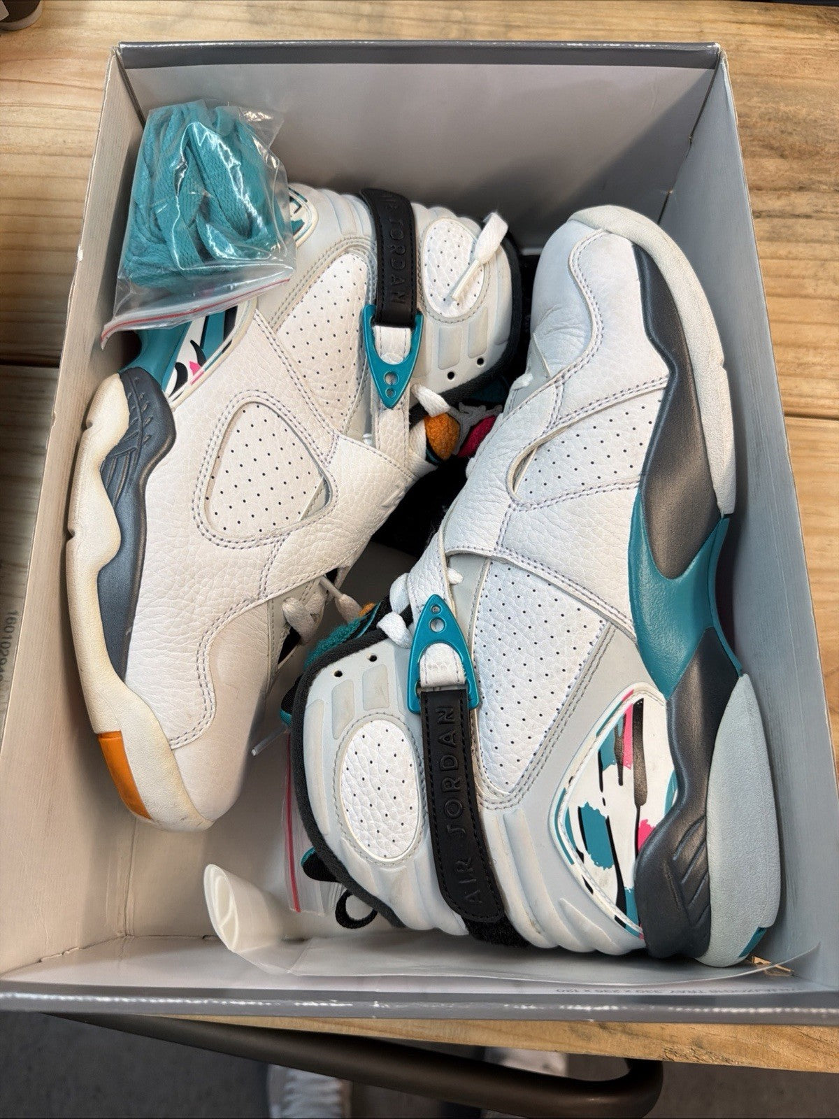 Size 8 Jordan 8 Retro South Beach White Turbo Green New (With Box) 305381-113