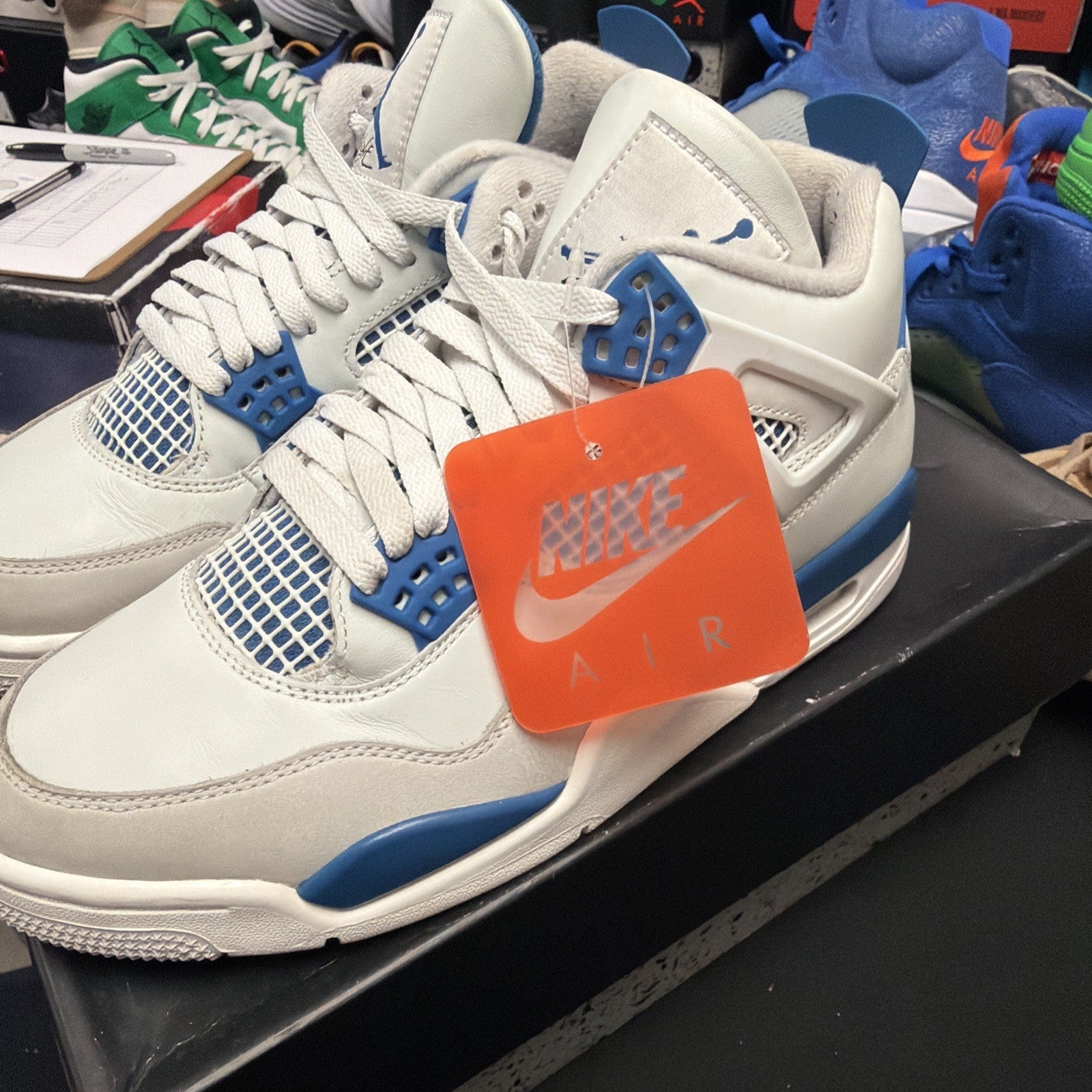 (Men's) Air Jordan 4 Retro 'Military Blue / Industrial Blue' (2024) Size 8 (207)