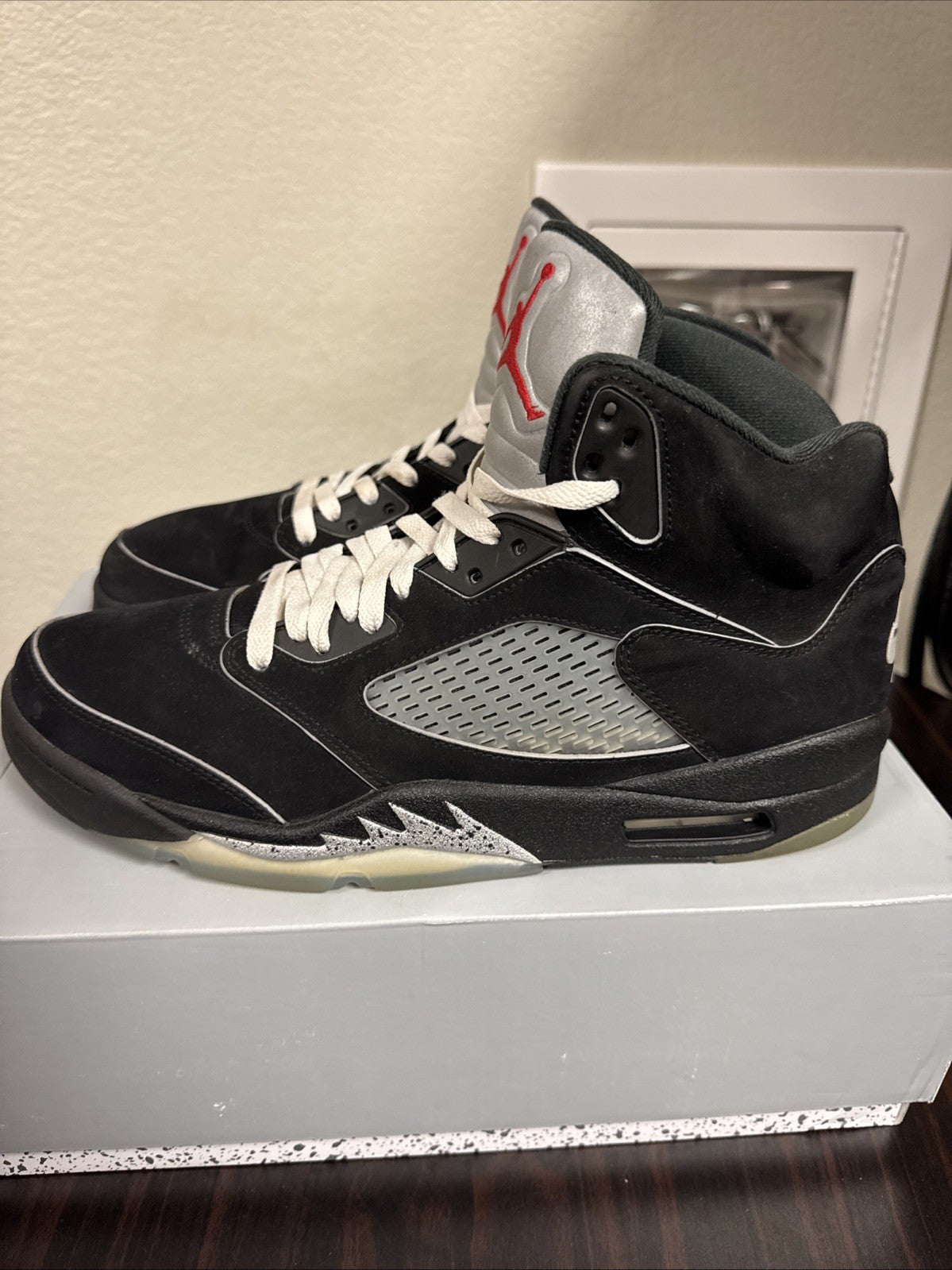 Air Jordan 5 Black Metallic Reimagined Size 12