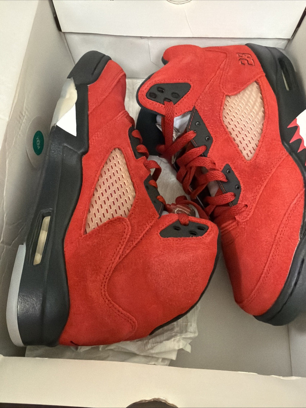 Air Jordan 5 Retro Red Suede Sneakers Size 8.5 DD0587-600
