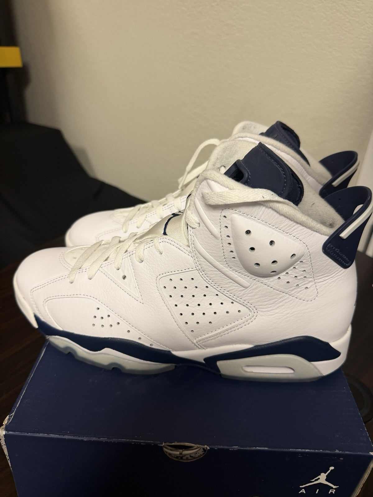 Nike Air Jordan 6 Retro Midnight Navy Sneakers CT8529-141 Mens Size 10.5