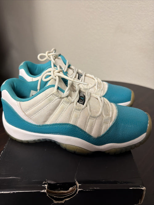 Girls' Nike Air Jordan XI 11 Low Aqua Turbo Green Retro GG 2014 sz 6Y