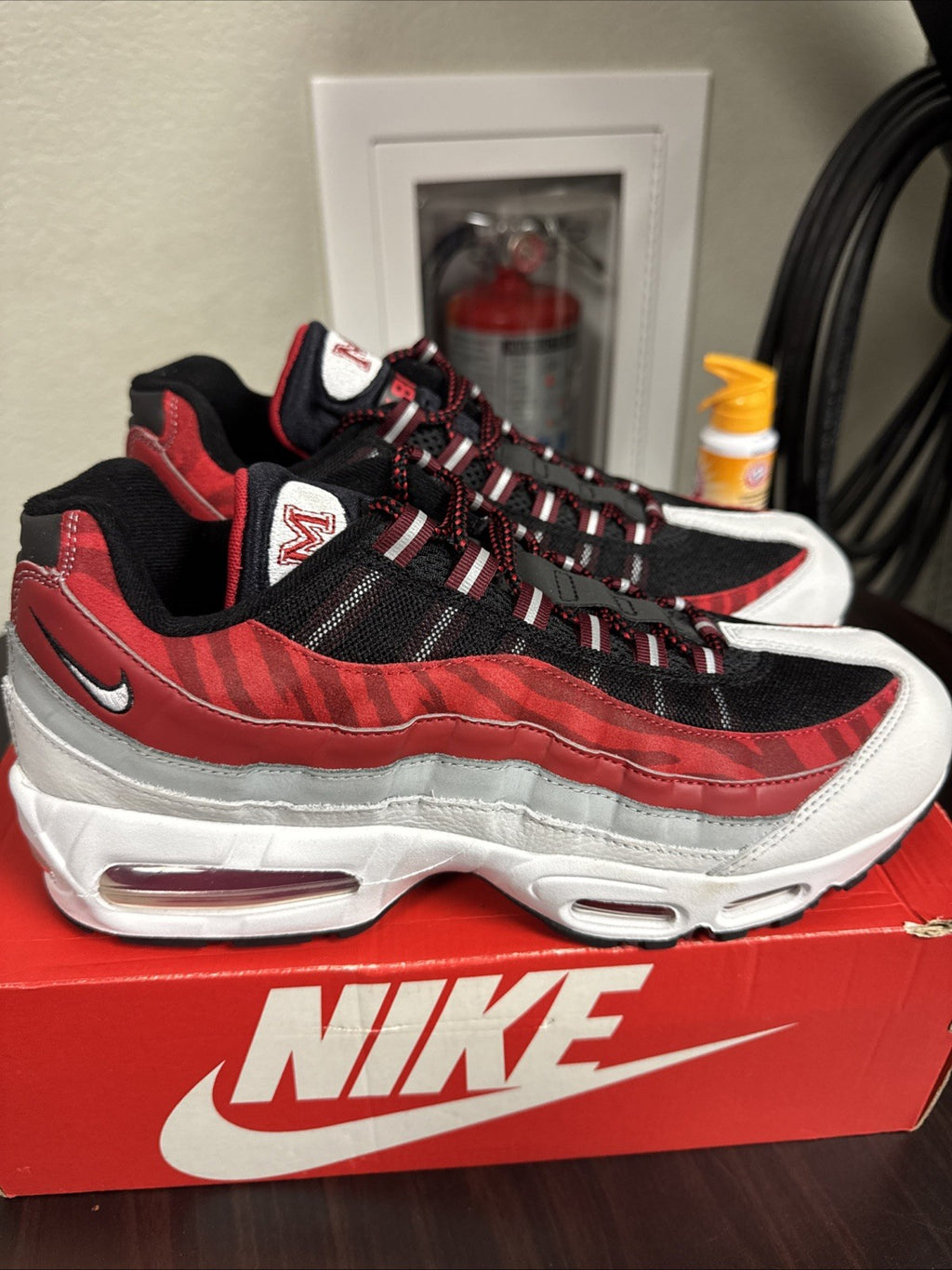 Air Max 95 Morehouse YR Black/White-Dark Team Red Size 11.5 | Brand New, Rep Box