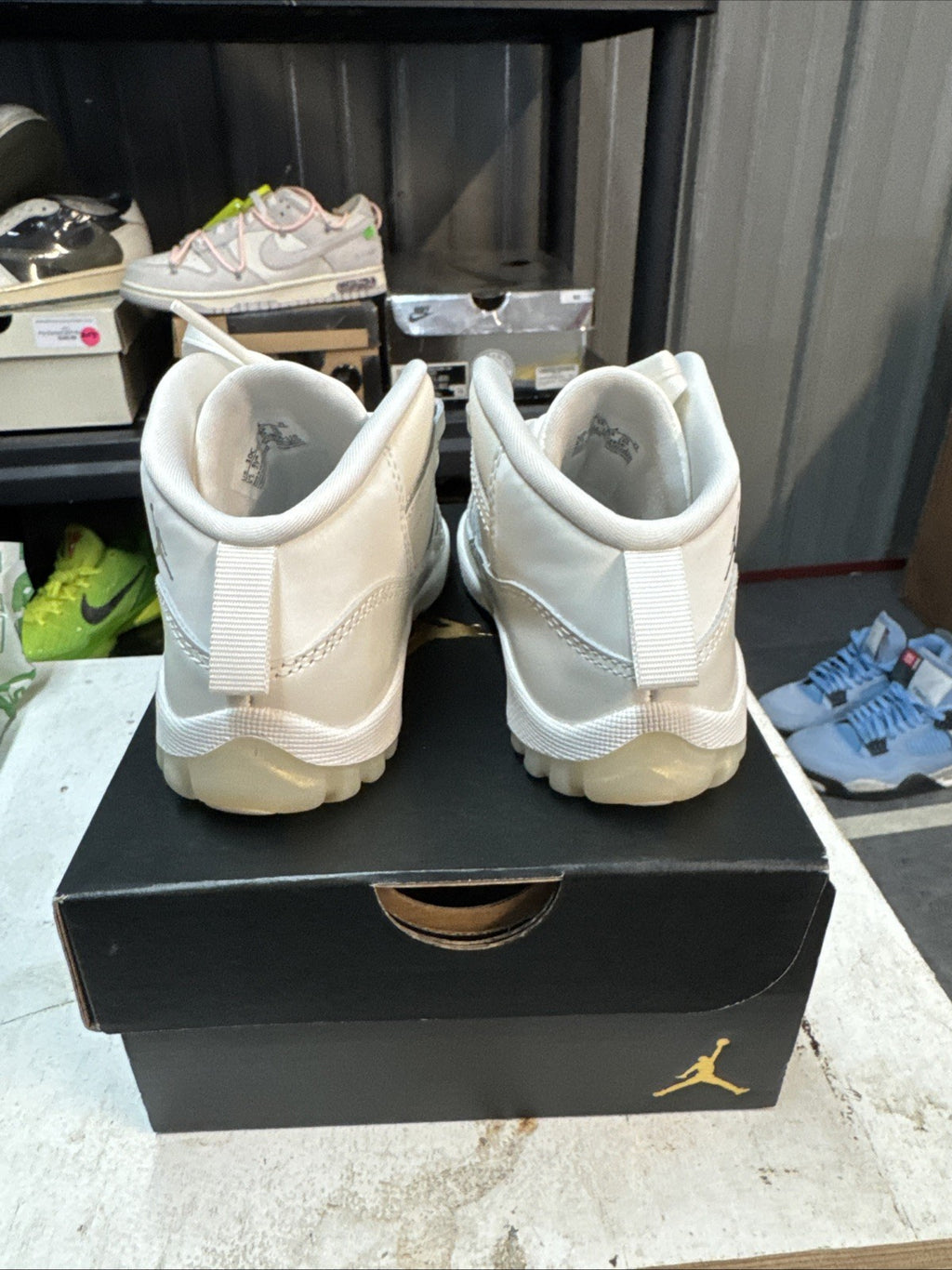 Size 10c - Jordan 11 Retro (TD) Shoes DO3856 110 Sail/Pearl/Grey/White Sz