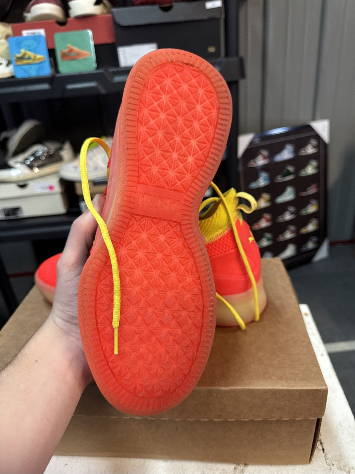Size 9 - Puma Clyde Court Disrupt Red Blast | Replacement Box