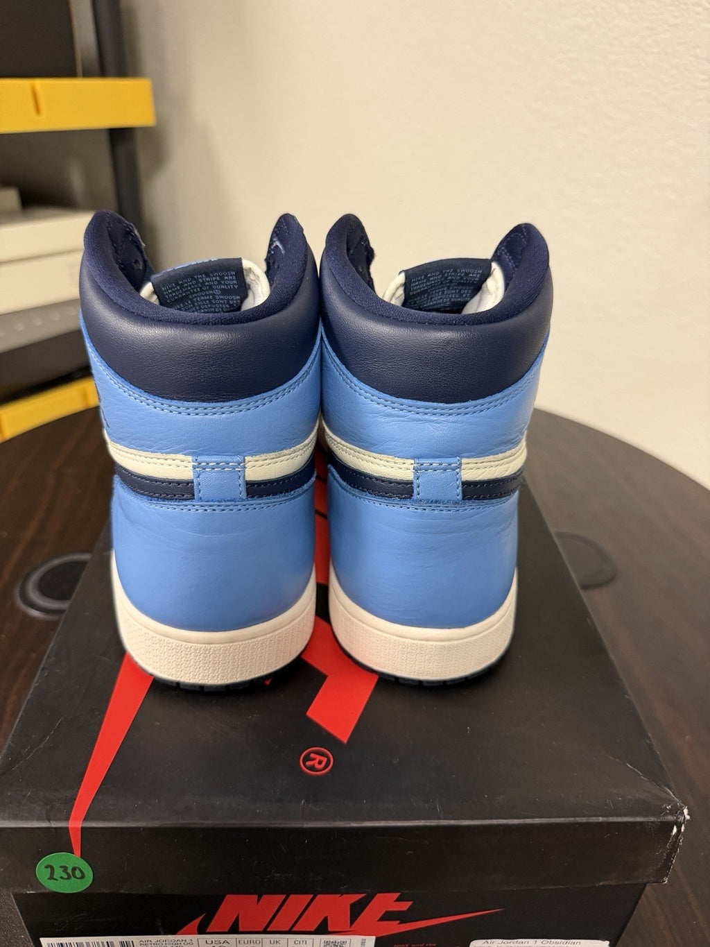 Nike Air Jordan 1 OG High Obsidian UNC Size 12