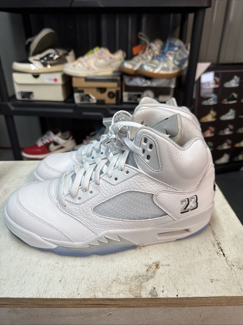 Size 9 - Nike Air Jordan 5 Retro White Metallic Silver 2026 | Replacement Box