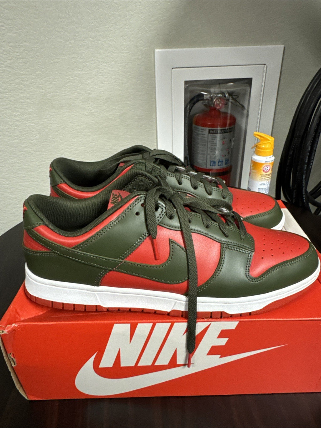 Nike Dunk Low Retro BTTYS Men's Shoes Mystic Red Cargo Khaki DV0833 600