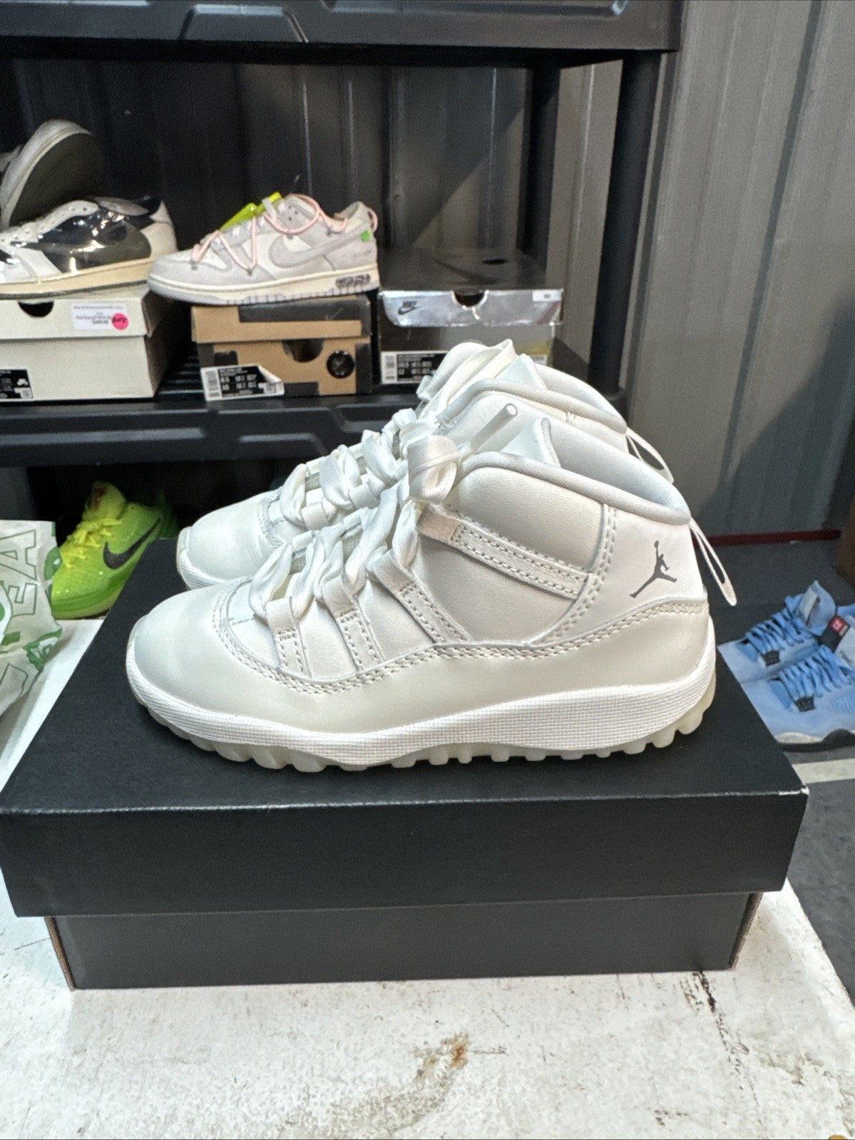 Size 10c - Jordan 11 Retro (TD) Shoes DO3856 110 Sail/Pearl/Grey/White Sz