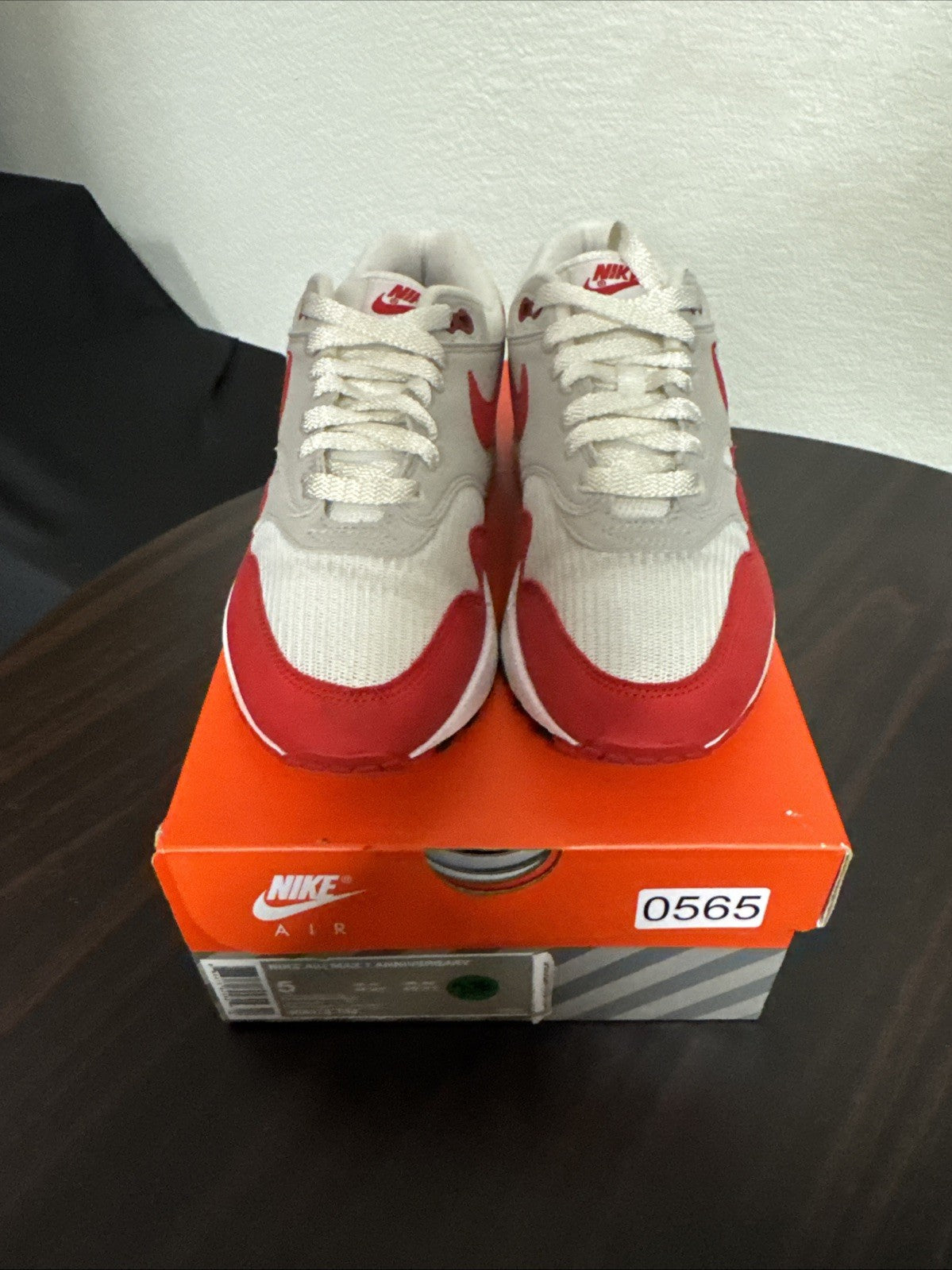 Size 5 - Nike Air Max 1 OG Anniversary - University Red