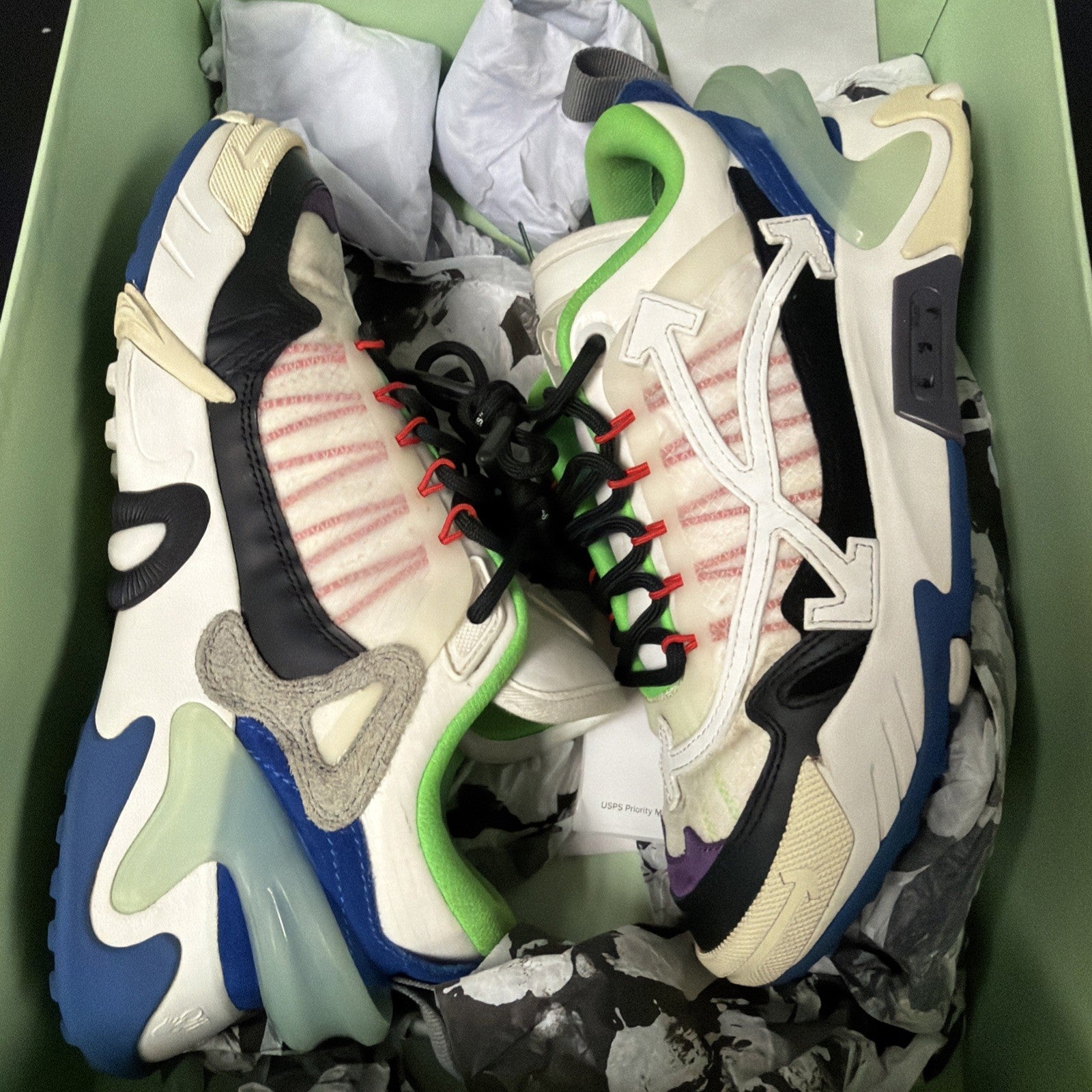 Off-White ODSY-2000 Colorblock White Black Blue Size 8 men /41 Super Clean