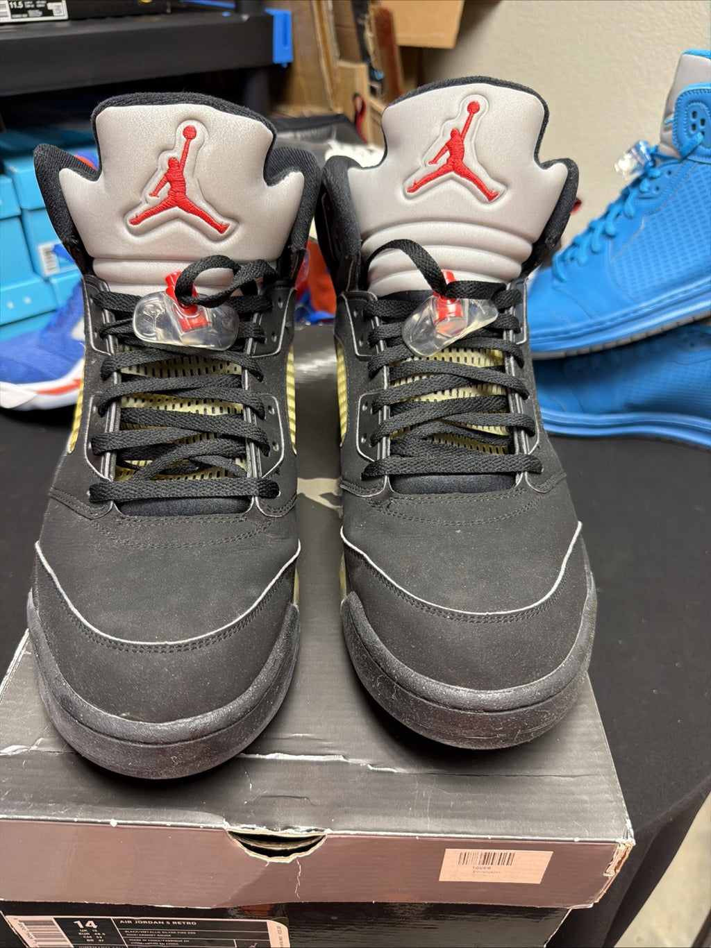 Size 14 - Air Jordan 5 Retro 2007 Black Metallic