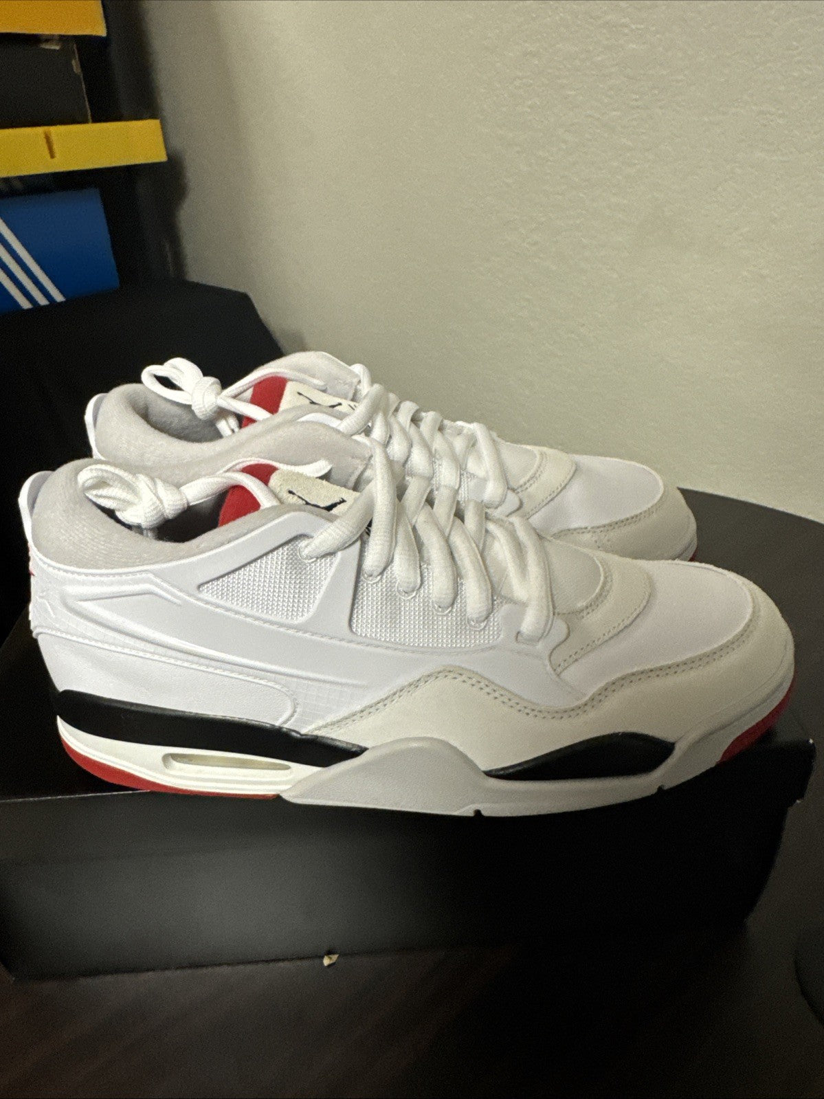 Jordan 4 RM White Varsity Red Fire Red Mens Shoes Size 11   |  No Box