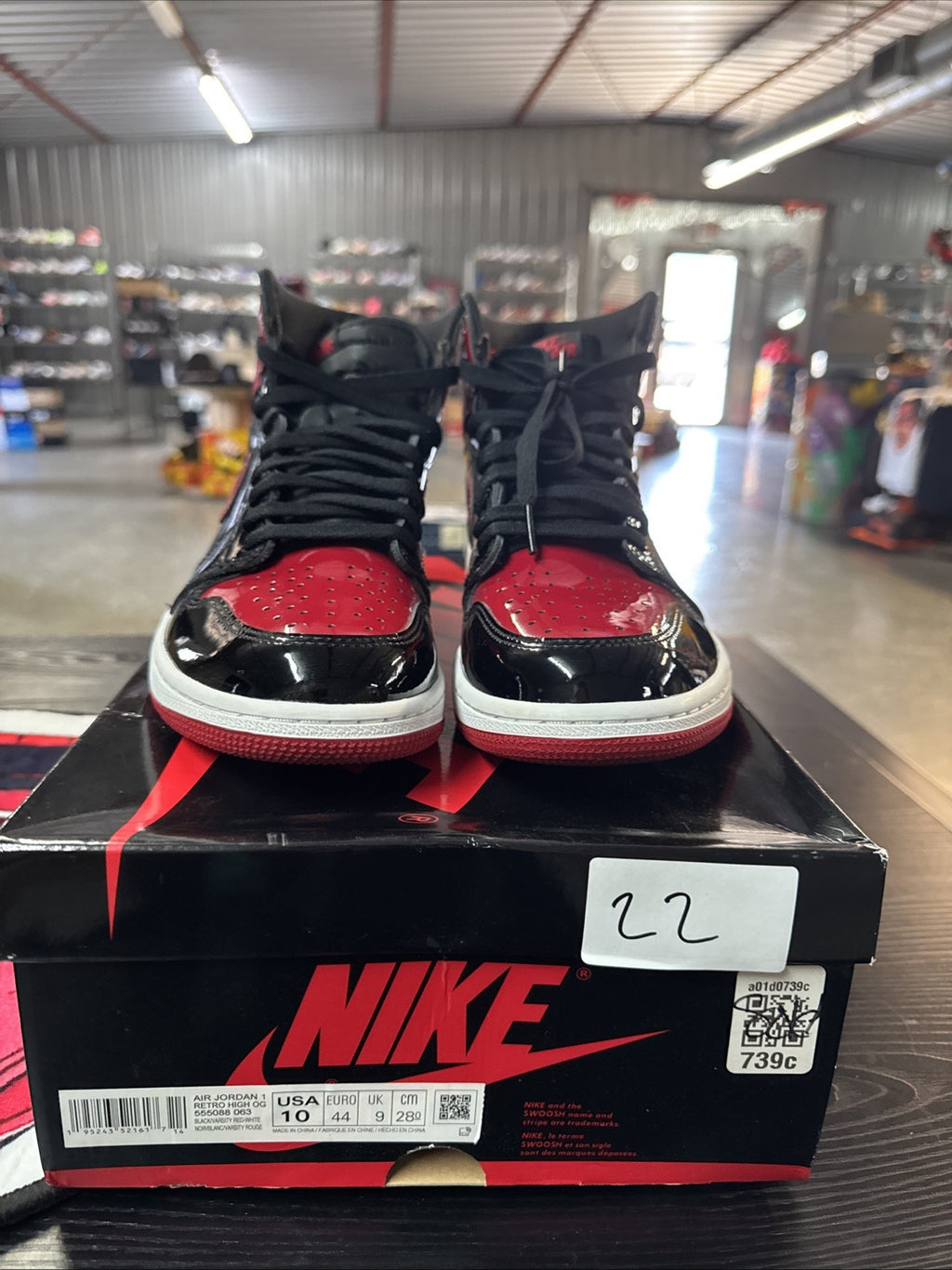 SIZE 10 - Nike Air Jordan 1 High Retro OG "Patent Bred"