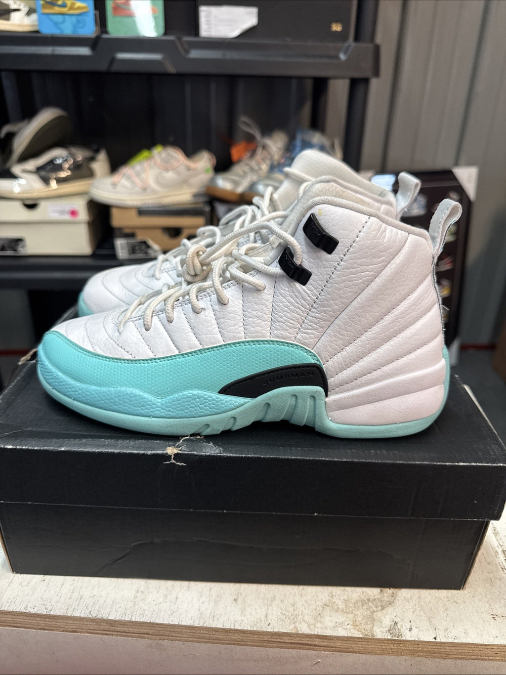 Size 6.5Y - Air Jordan 12 'Light Aqua' GS