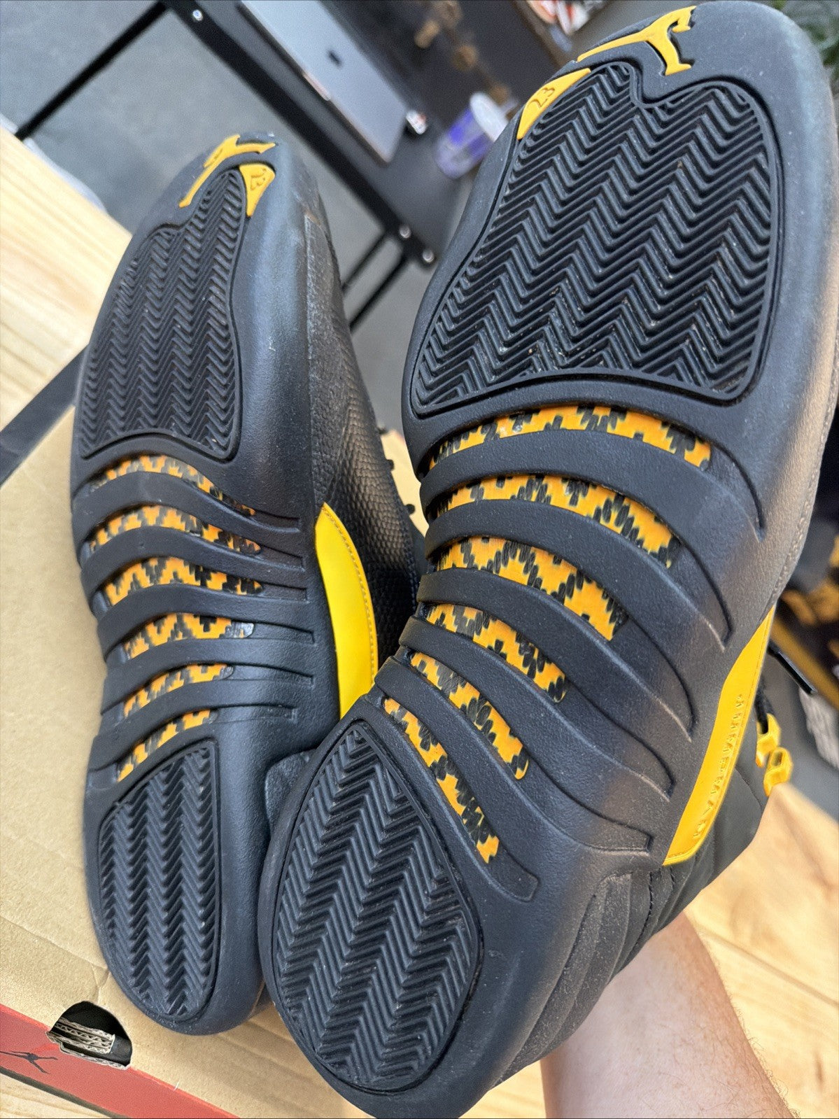 Size 14 - Jordan 12 Retro Mid Black Taxi