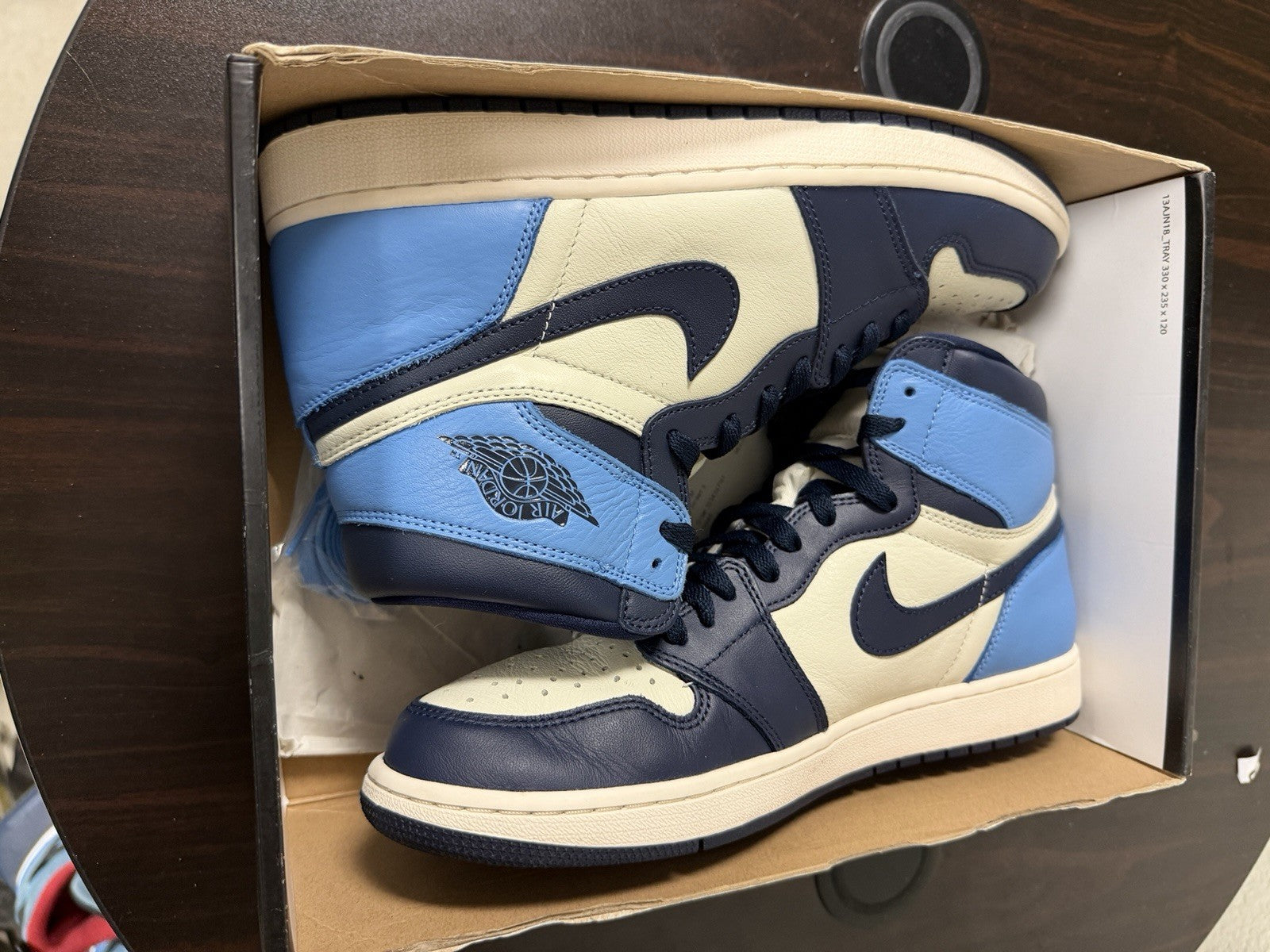 Nike Air Jordan 1 OG High Obsidian UNC Size 12