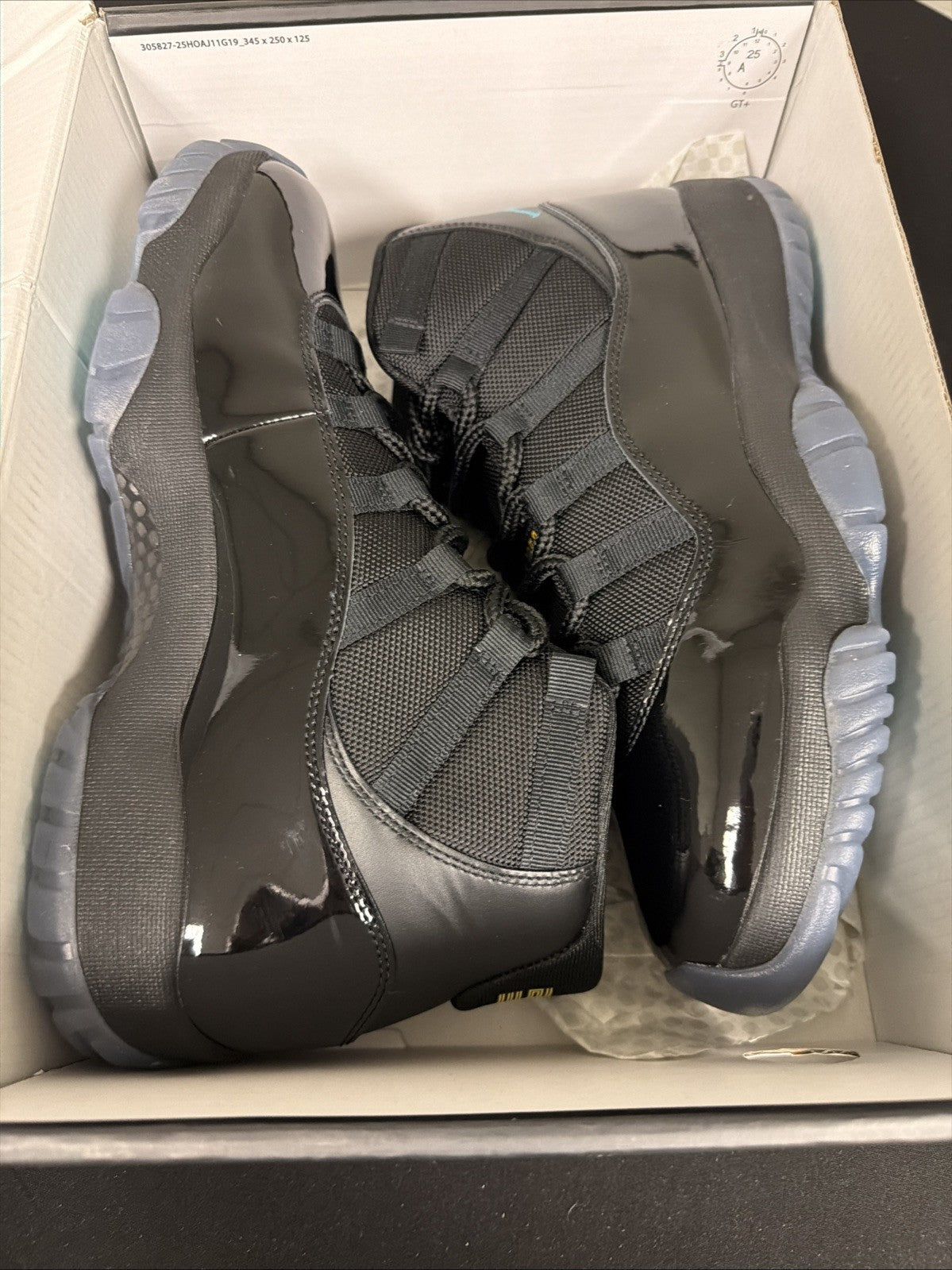 NIKE MENS AIR JORDAN 11 RETRO GAMMA BLACK BLUE CT8012-047-SIZE 10 NEW