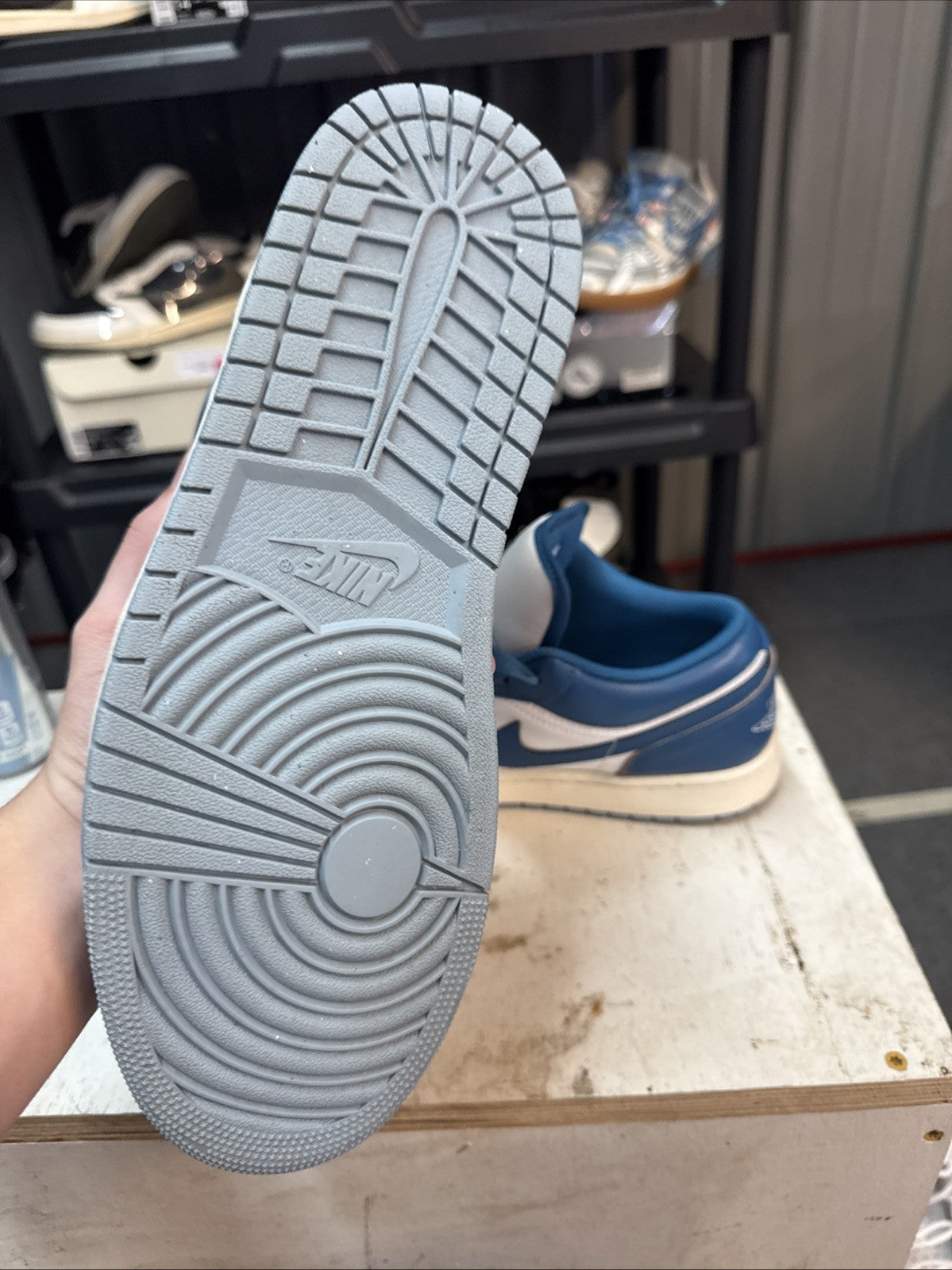Size 11 - Jordan Air Jordan 1 Low SE Blue White | Replacement Box