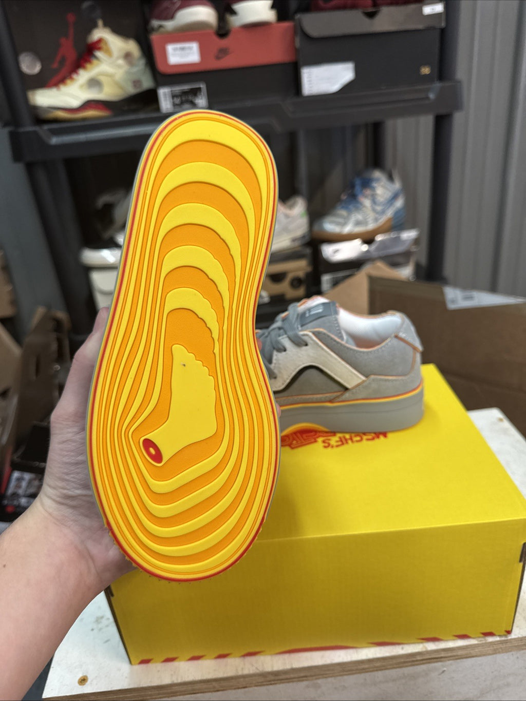Size 4 - MSCHF Gobstomper Graylag Goose Edition