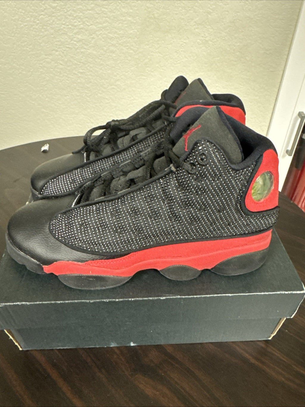 NIKE Air Jordan 13 Retro GS 'Bred' 2017 BLACK/ TRUE RED 414574-004 Youth 5y