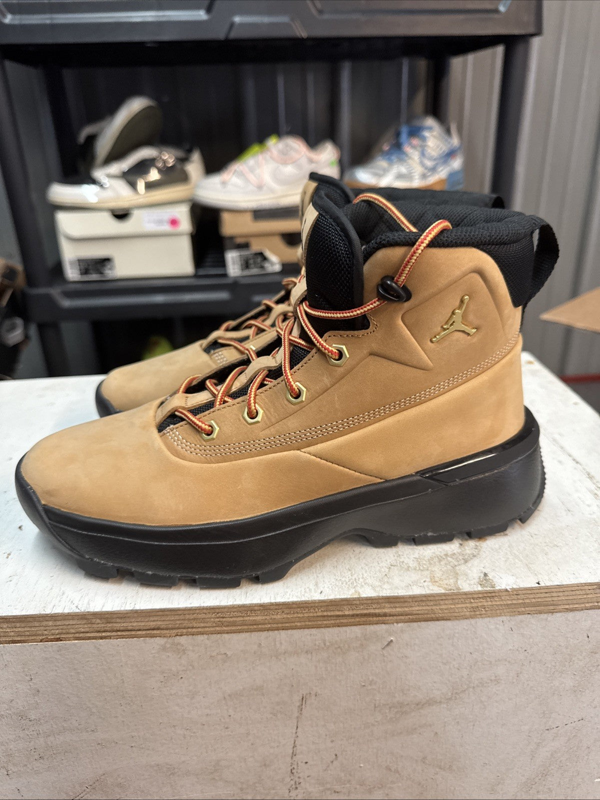 Size 8 - Jordan City Boots ~ Flax Black | Comes With Replacement Box