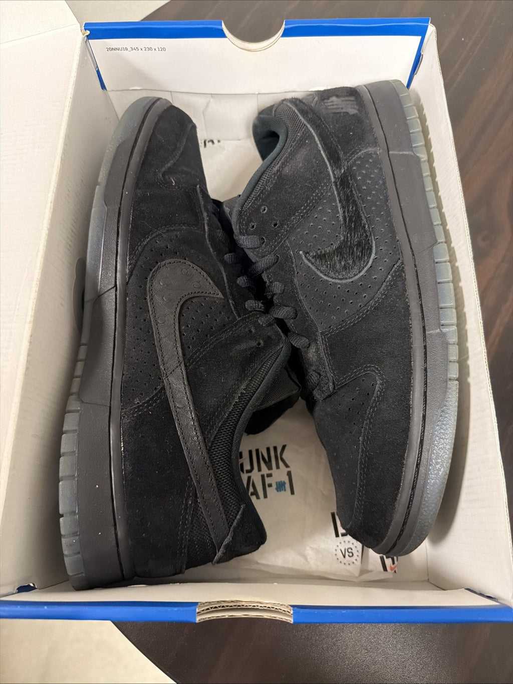 Nike Dunk Low SP x Undefeated 5 On It Mens 13 Black DO9329-001 Dunk Vs AF1