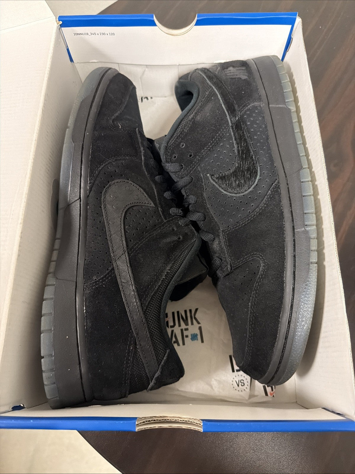 Nike Dunk Low SP x Undefeated 5 On It Mens 13 Black DO9329-001 Dunk Vs AF1