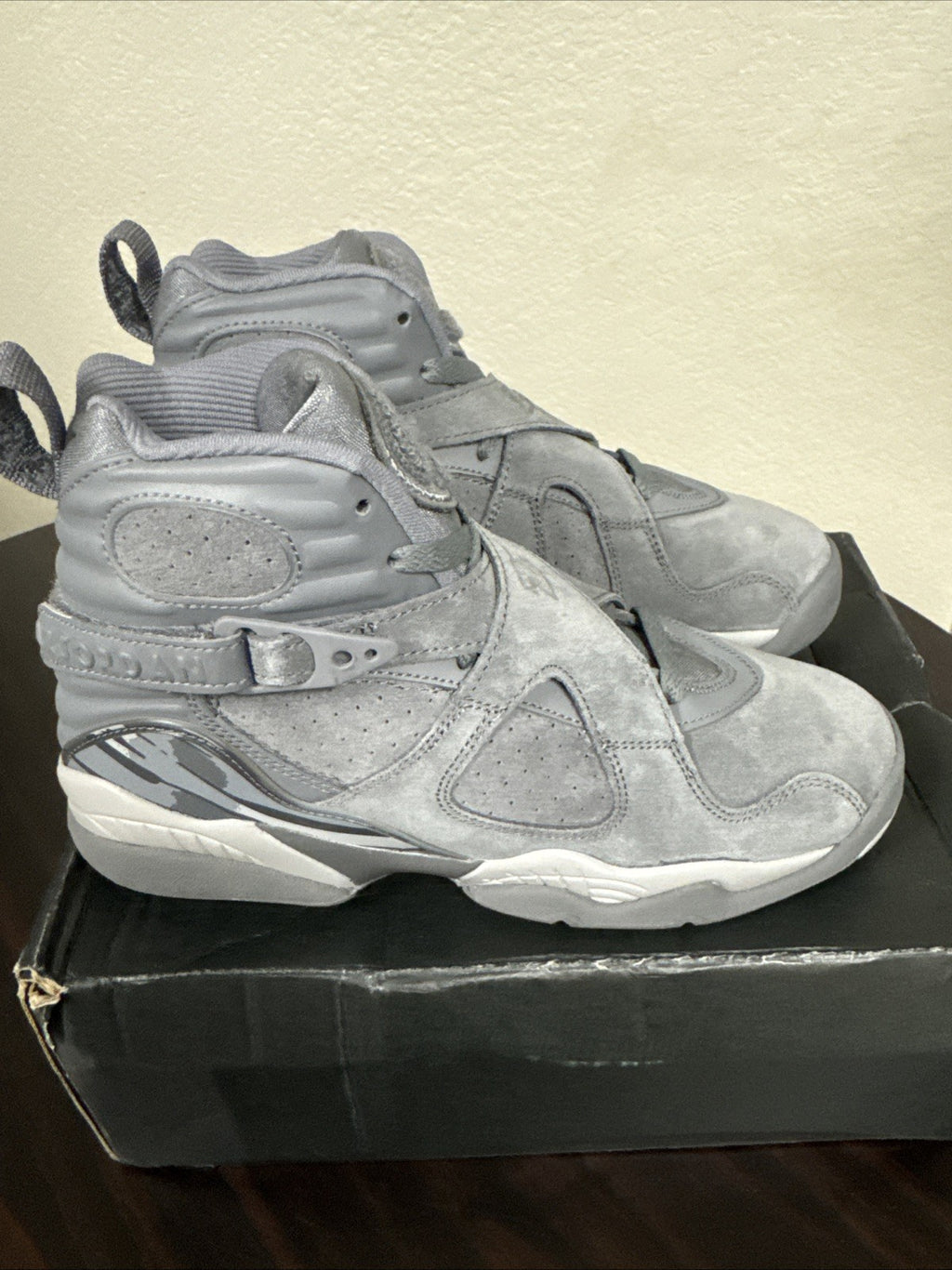 Size 5Y - Nike Air Jordan 8 Retro GS Cool Grey
